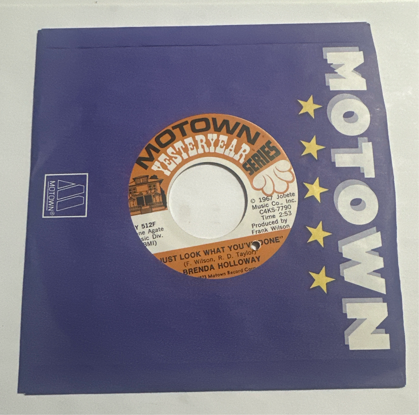 Brenda Holloway ‎– Every Little Bit Hurts / Just Look What You've Done 7" Vinyl Y 512F VG+