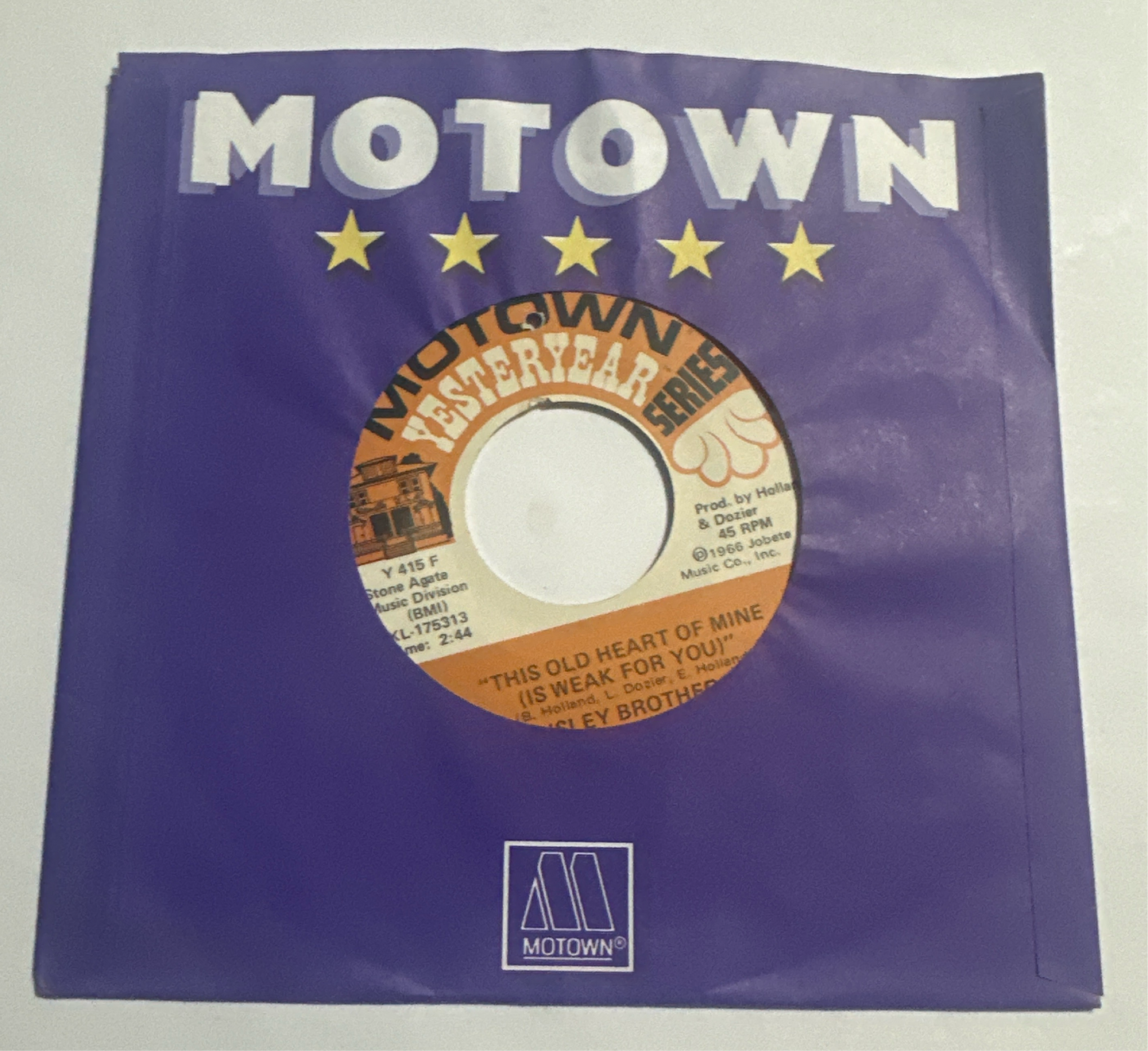 Isley Brothers– This Old Heart Of Mine (Is Weak For You) / Take Some Time Out For Love 7" Vinyl VG+