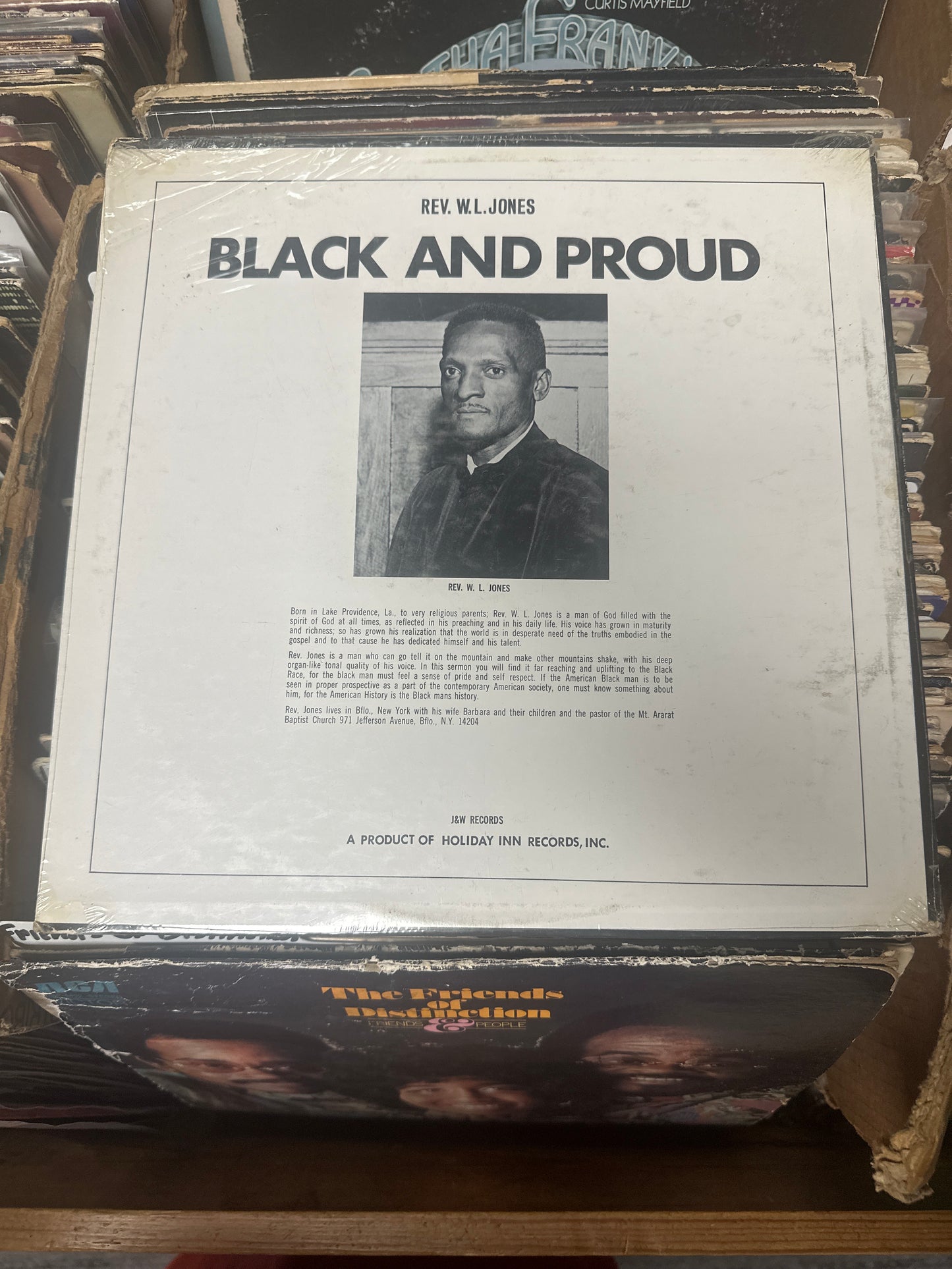 Rev. W. L. Jones – Black And Proud Vinyl Lp