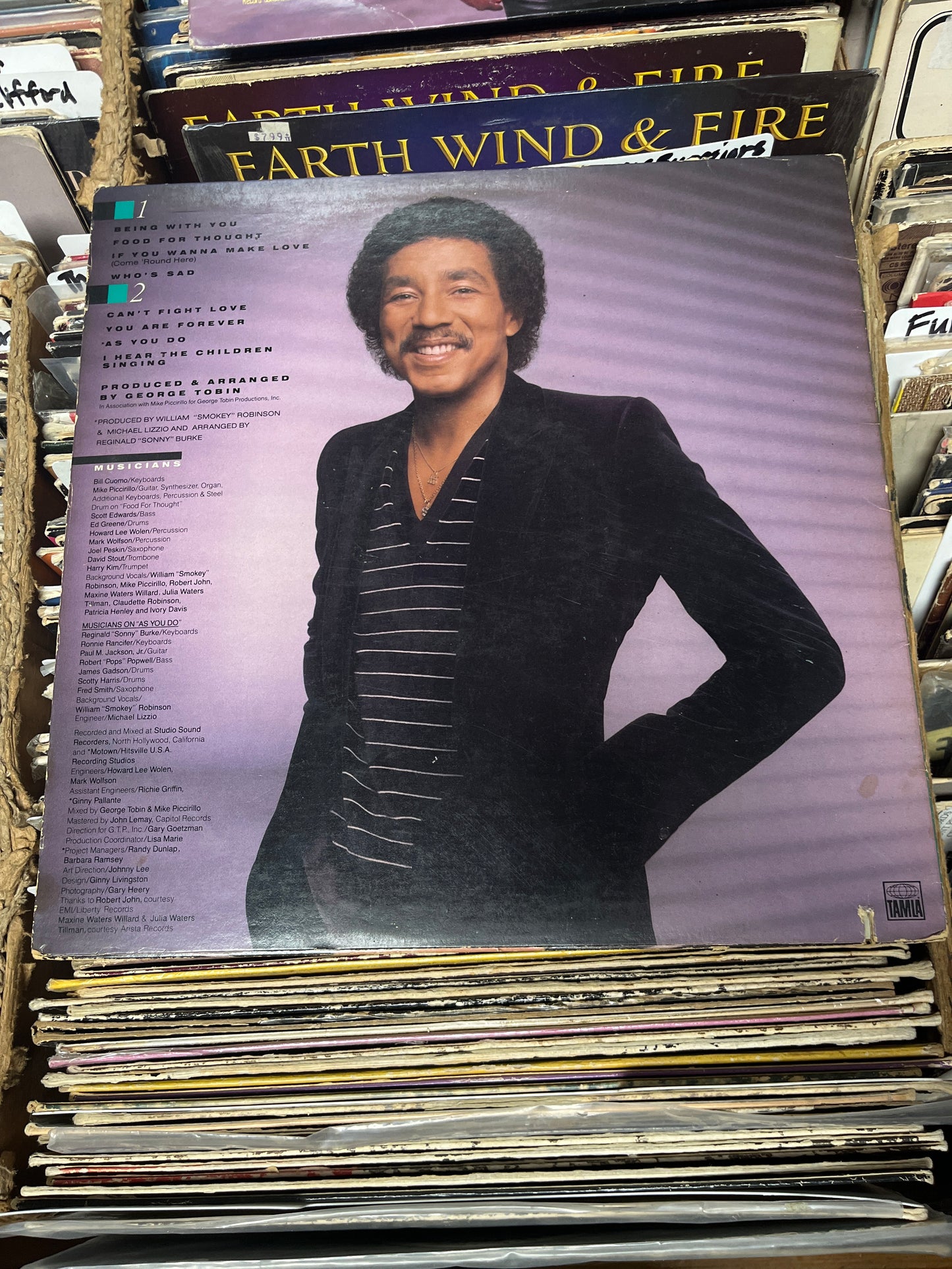 Smokey Robinson – Being With You Vinyl Lp  T8-375M1 VG+/VG+