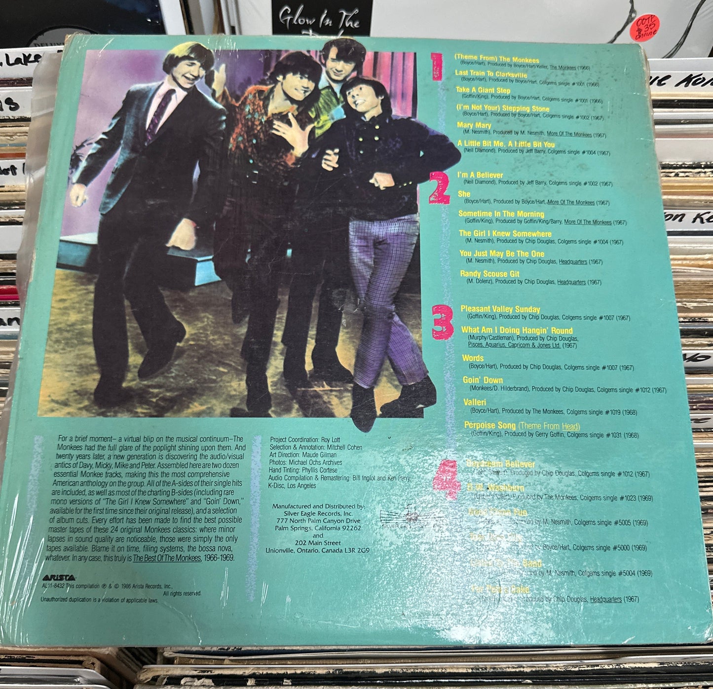 The Monkees – The Best Of The Monkees 2 × Vinyl, LP SE-1048 Near Mint/VG+