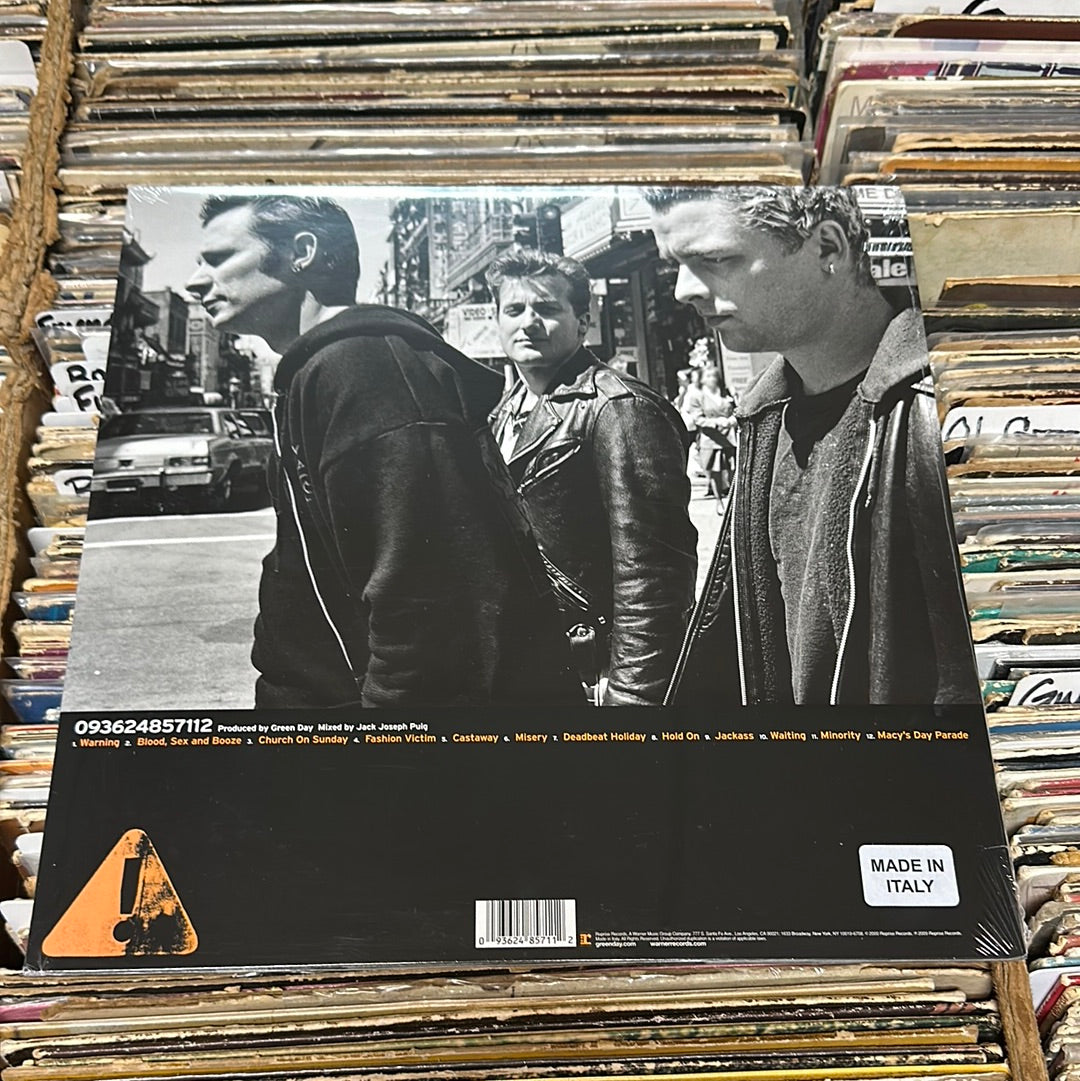 Green Day ‎– Warning Limited Edition Fluorescent Green Vinyl Lp Reissue