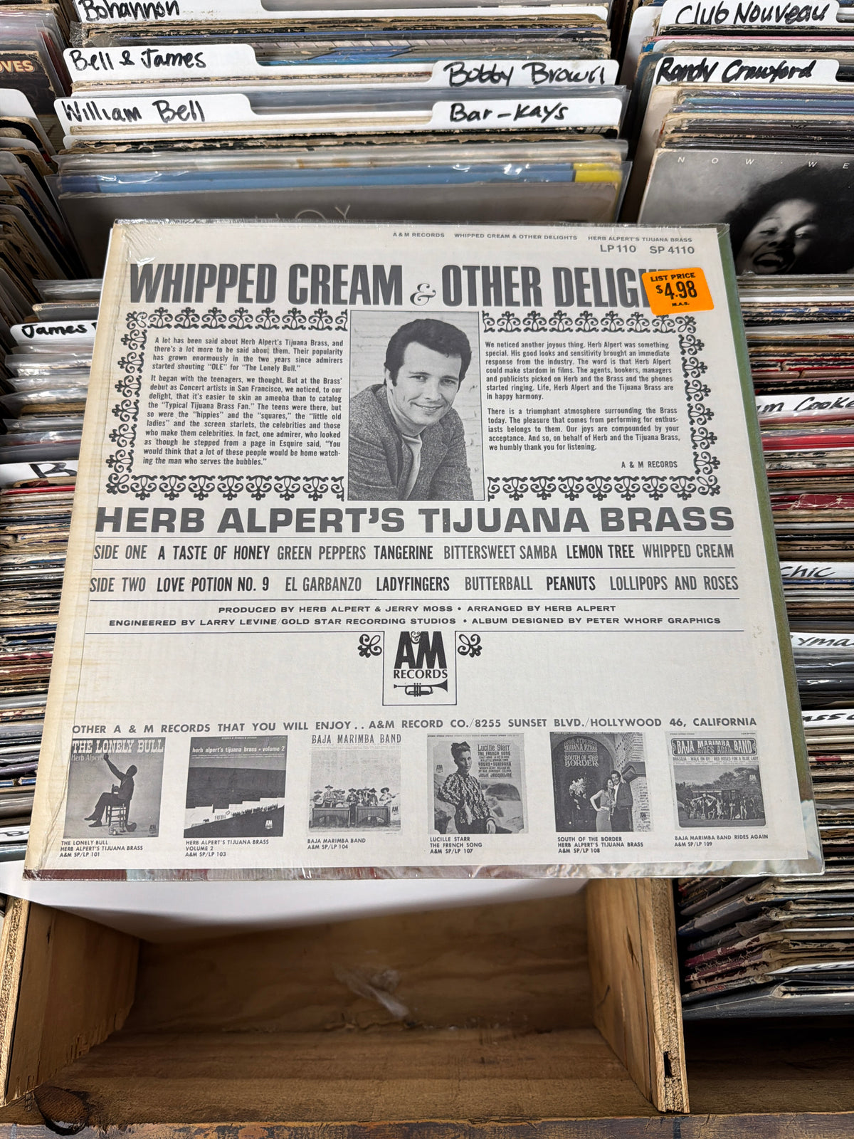 Herb Alpert's Tijuana Brass – Whipped Cream & Other Delights SP 4110 Vinyl LP VG/NM