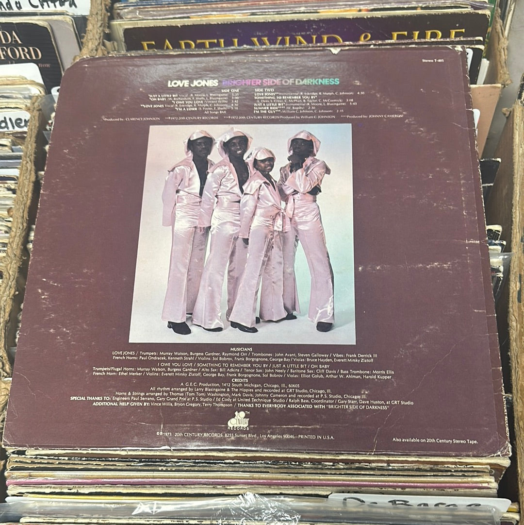Brighter Side Of Darkness ‎– Love Jones  Promo Vinyl LP VG/VG
