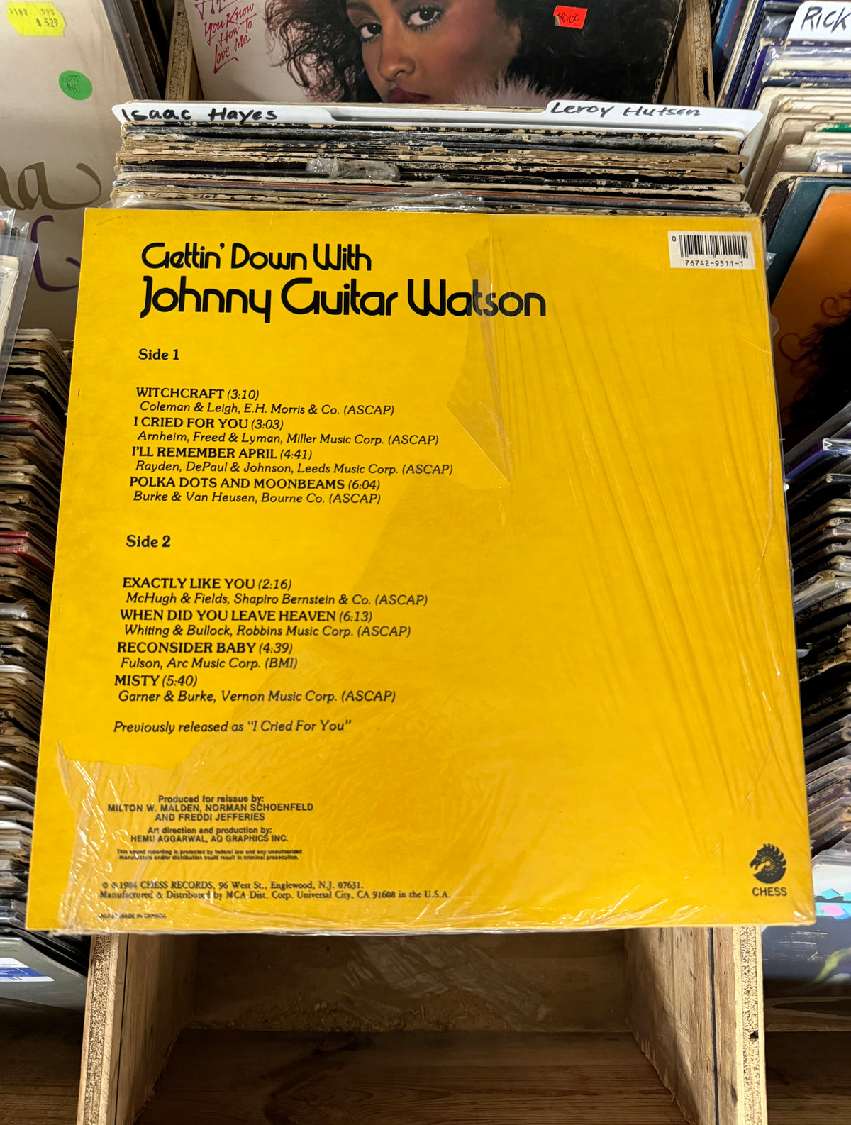 Johnny Guitar Watson – Gettin' Down With Vinyl LP CH 91511 VG/VG+