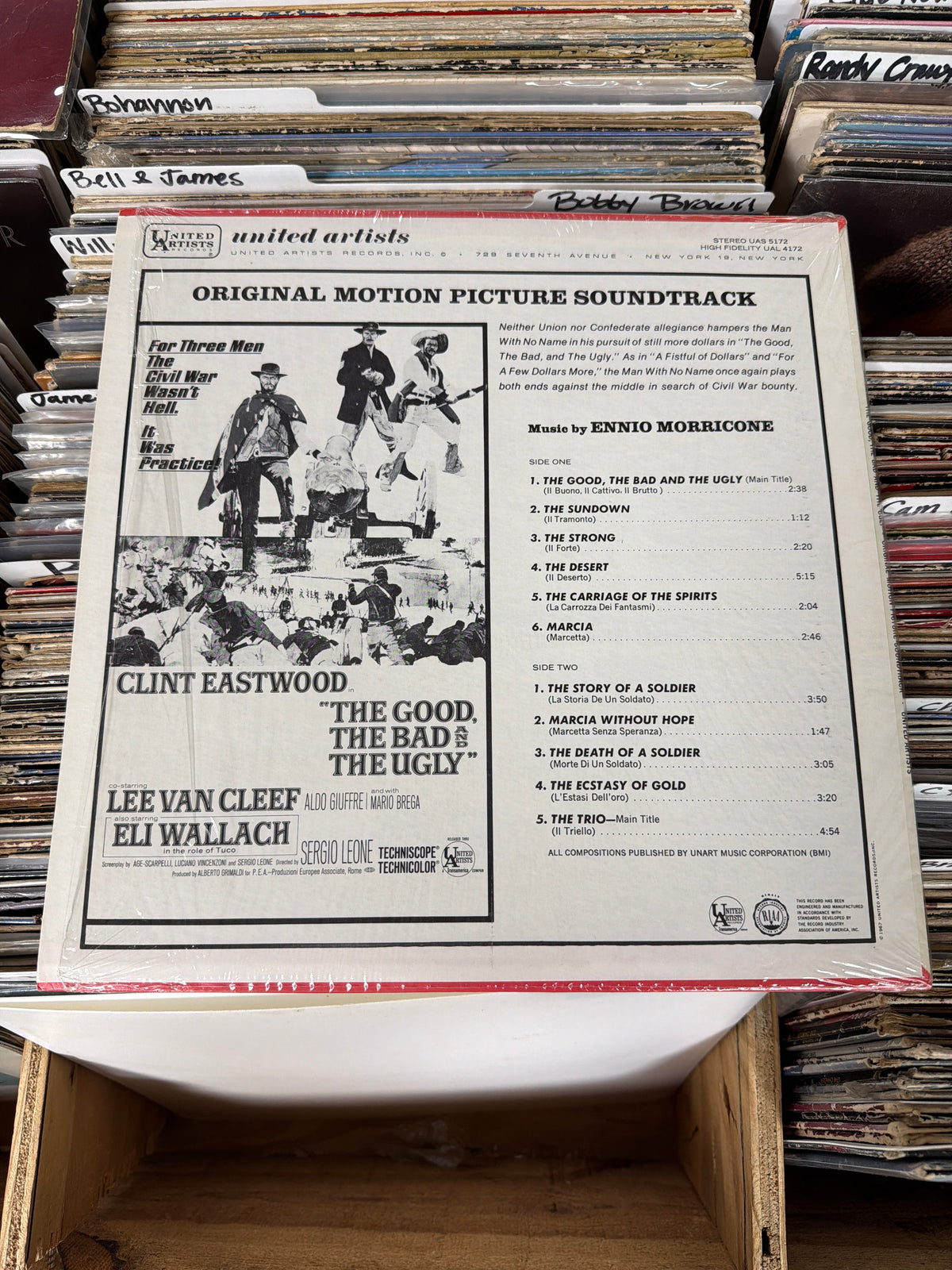 Ennio Morricone – The Good, The Bad And The Ugly - Original Motion Picture Soundtrack UAS 5172 Vinyl LP G+/NM