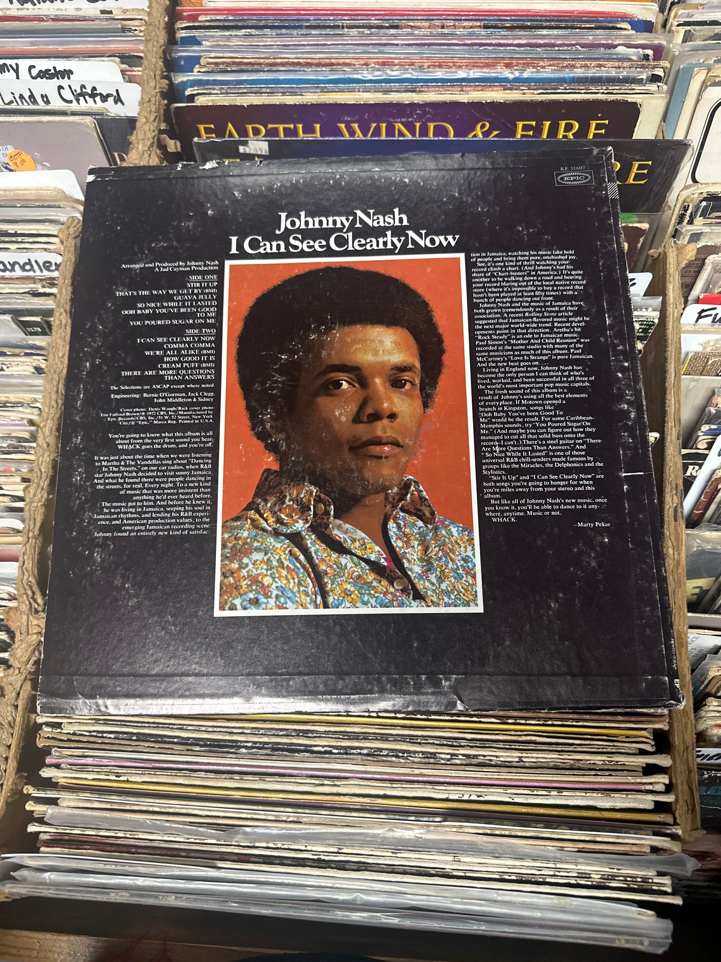 Johnny Nash-I Can See Clearly Now Vinyl Lp  KE 31607 VG+/VG+