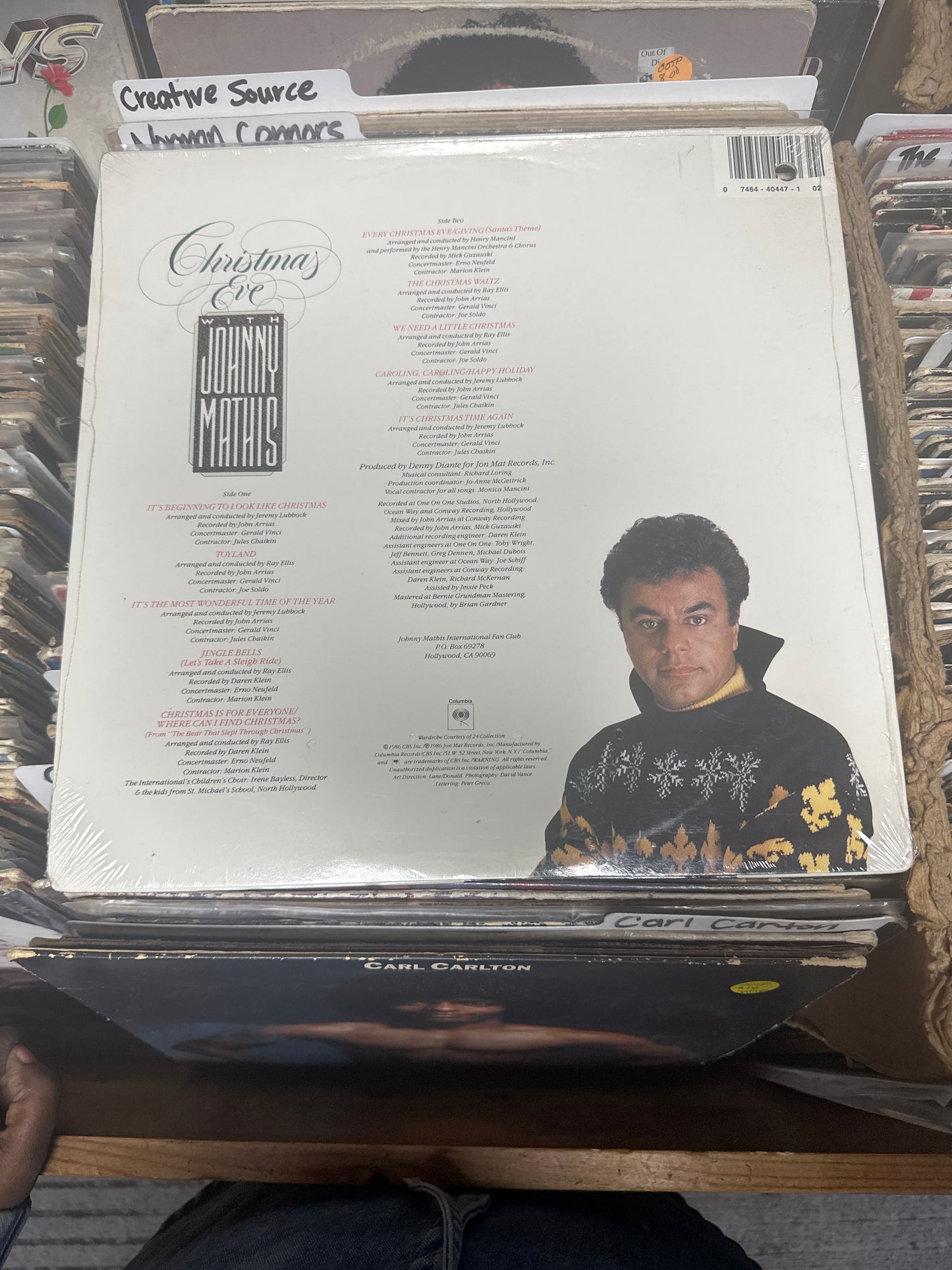 Johnny Mathis ‎– Christmas Eve With Johnny Mathis Vinyl Lp