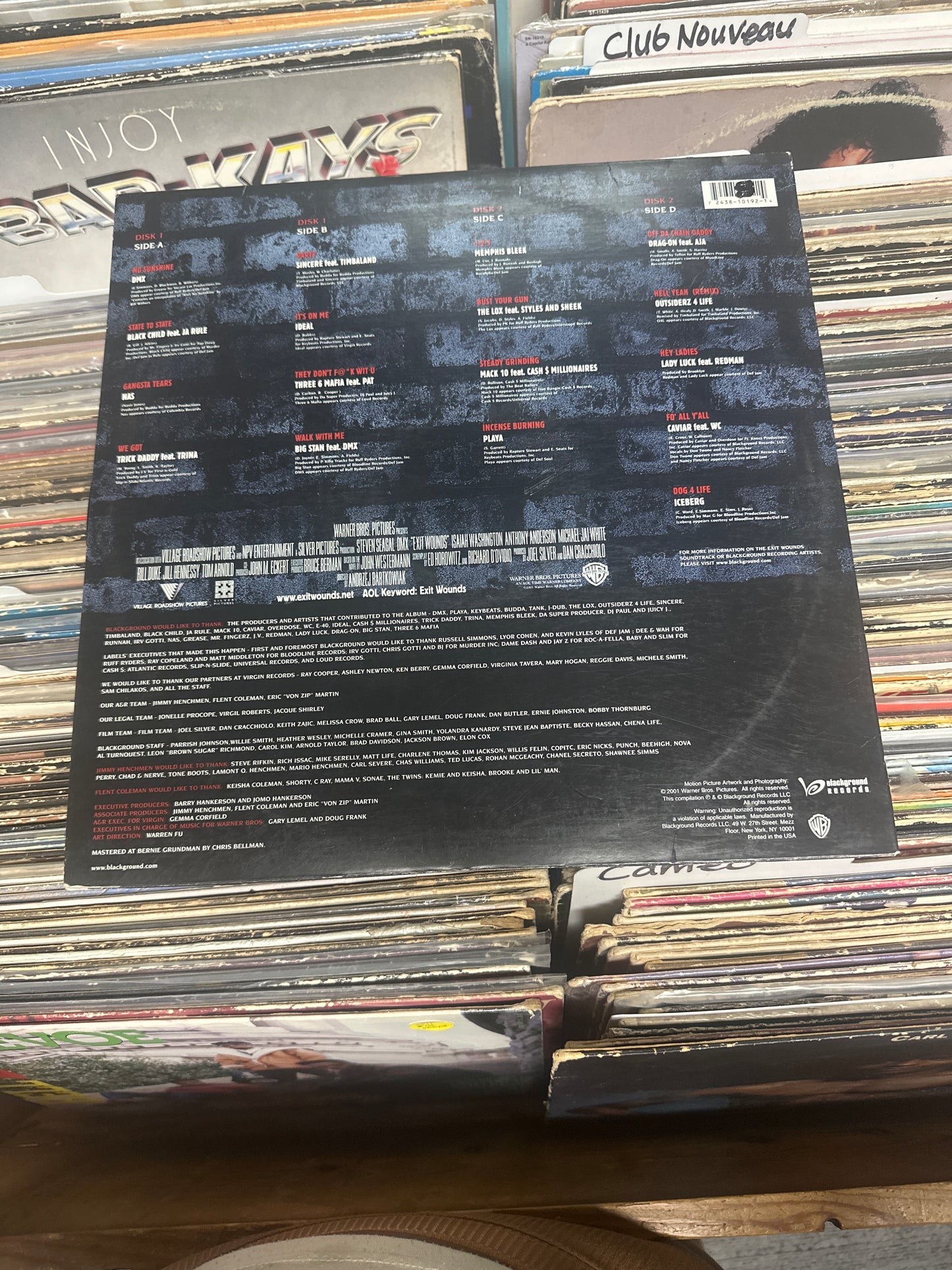 Various ‎– Exit Wounds The Album 2x Vinyl Lp 7243 8 1019 2 1 4 VG+/VG+
