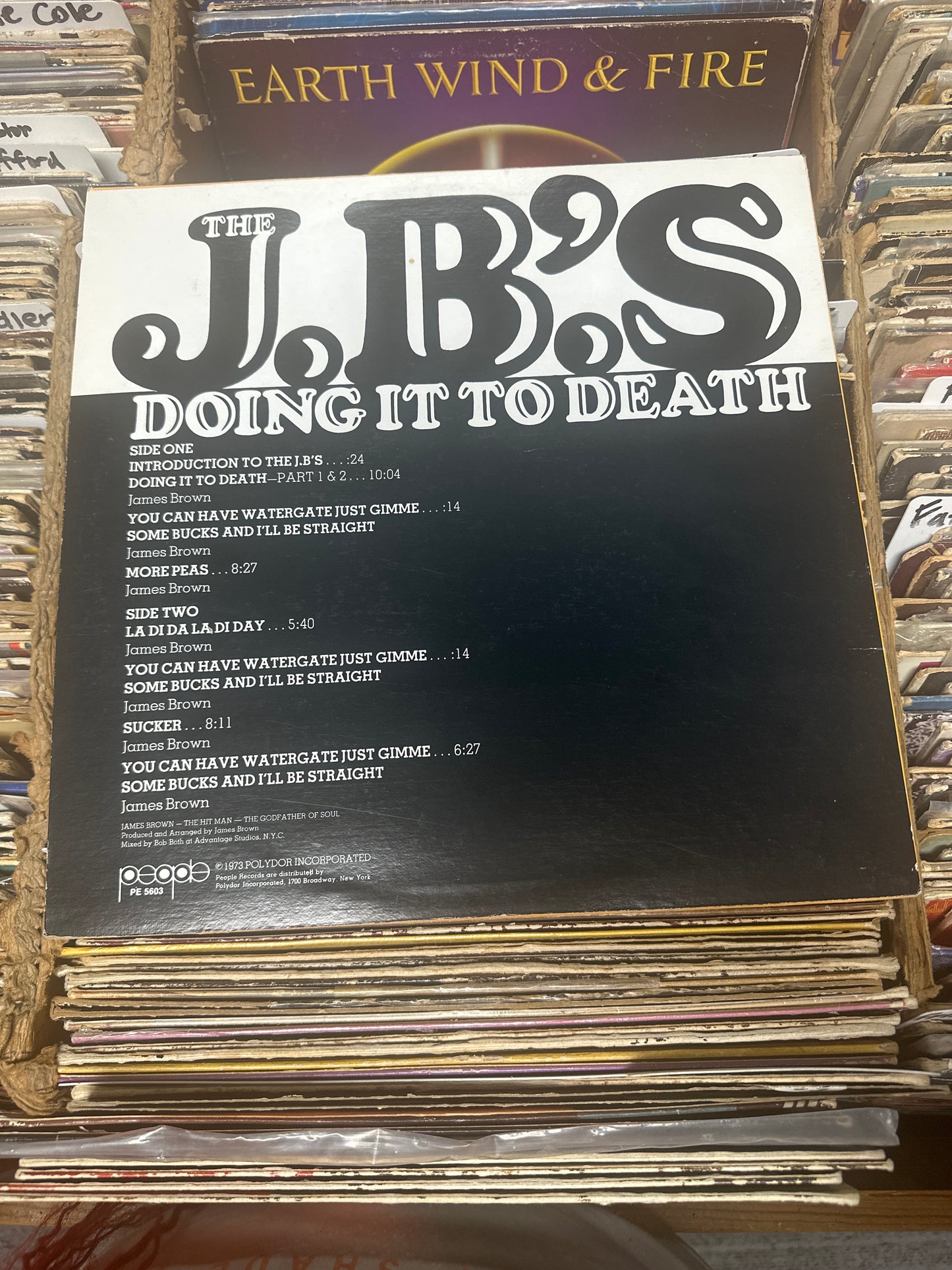 The J.B.'s – Doing It To Death Vinyl LP PE 5603 VG+/VG+