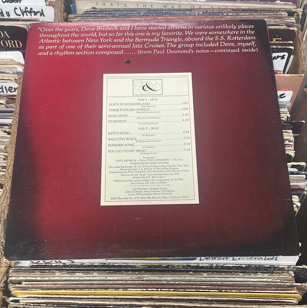 Brubeck* & Desmond* ‎– 1975: The Duets SP-703 Quadraphonic Vinyl LP VG+/VG+