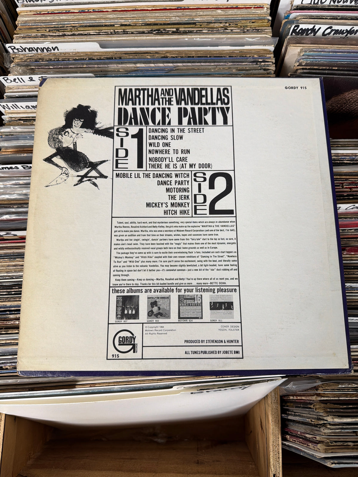 Martha & The Vandellas – Dance Party S 915 Vinyl LP VG+/VG+