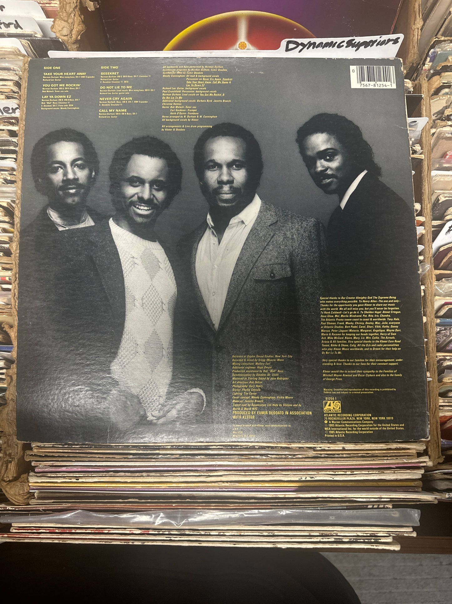 Kleeer – Seeekret Vinyl LP 81254-1 VG+/VG+