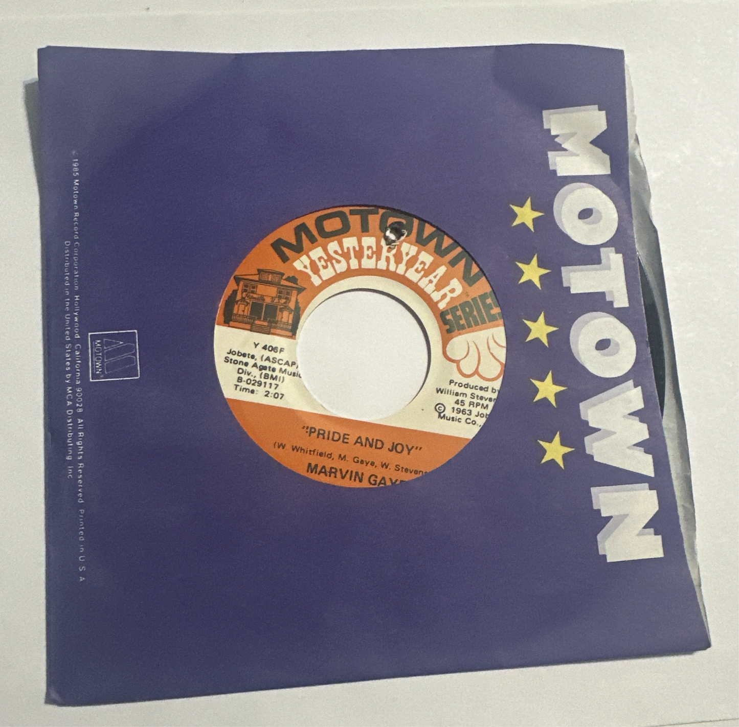 Marvin Gaye – Pride And Joy / Can I Get A Witness 7" Vinyl VG+