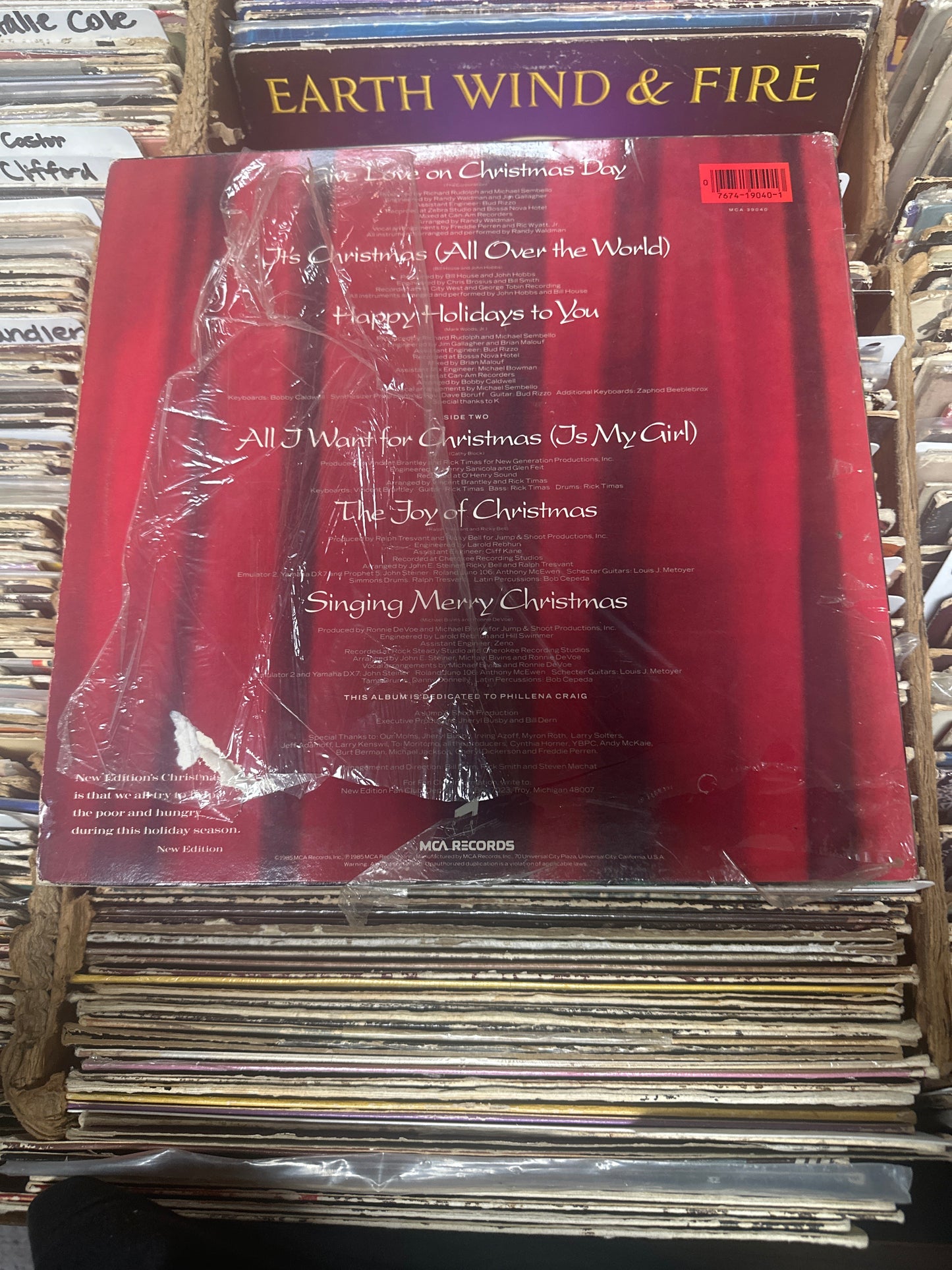 New Edition ‎– Christmas All Over The World Vinyl LP MCA-39040