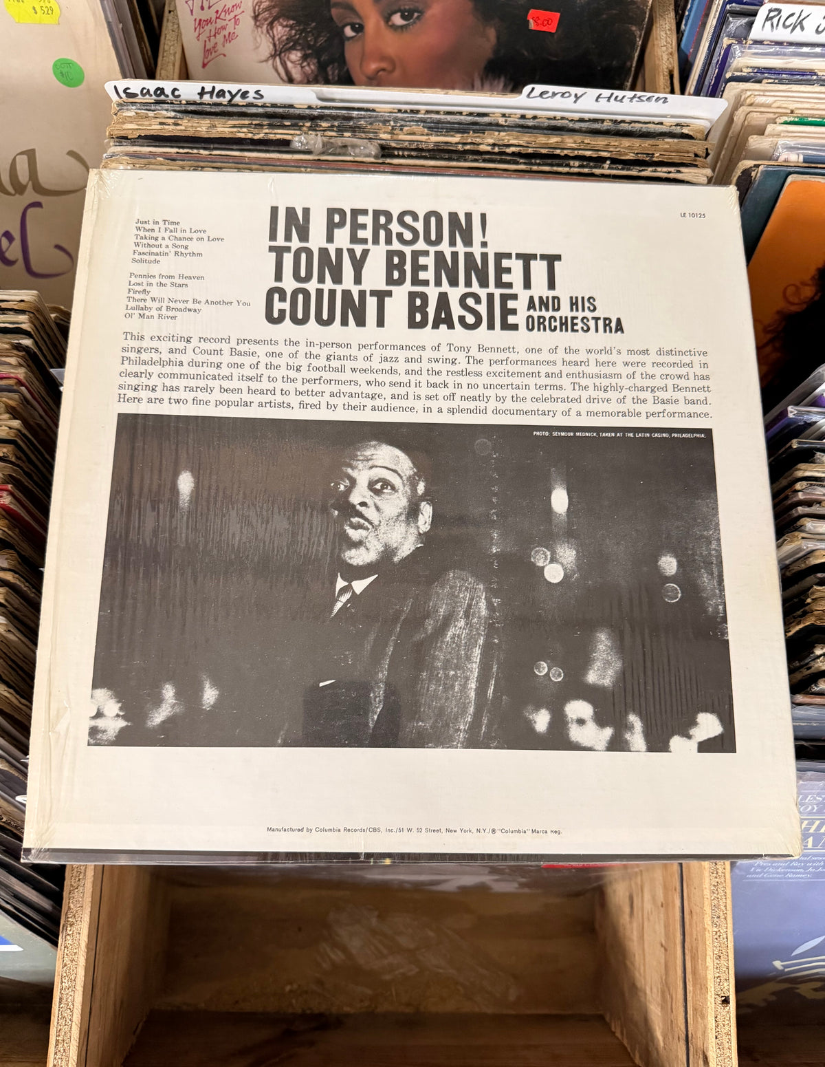 Tony Bennett With Count Basie And His Orchestra* ‎– In Person!  Vinyl LP,  Reissue VG+/VG+