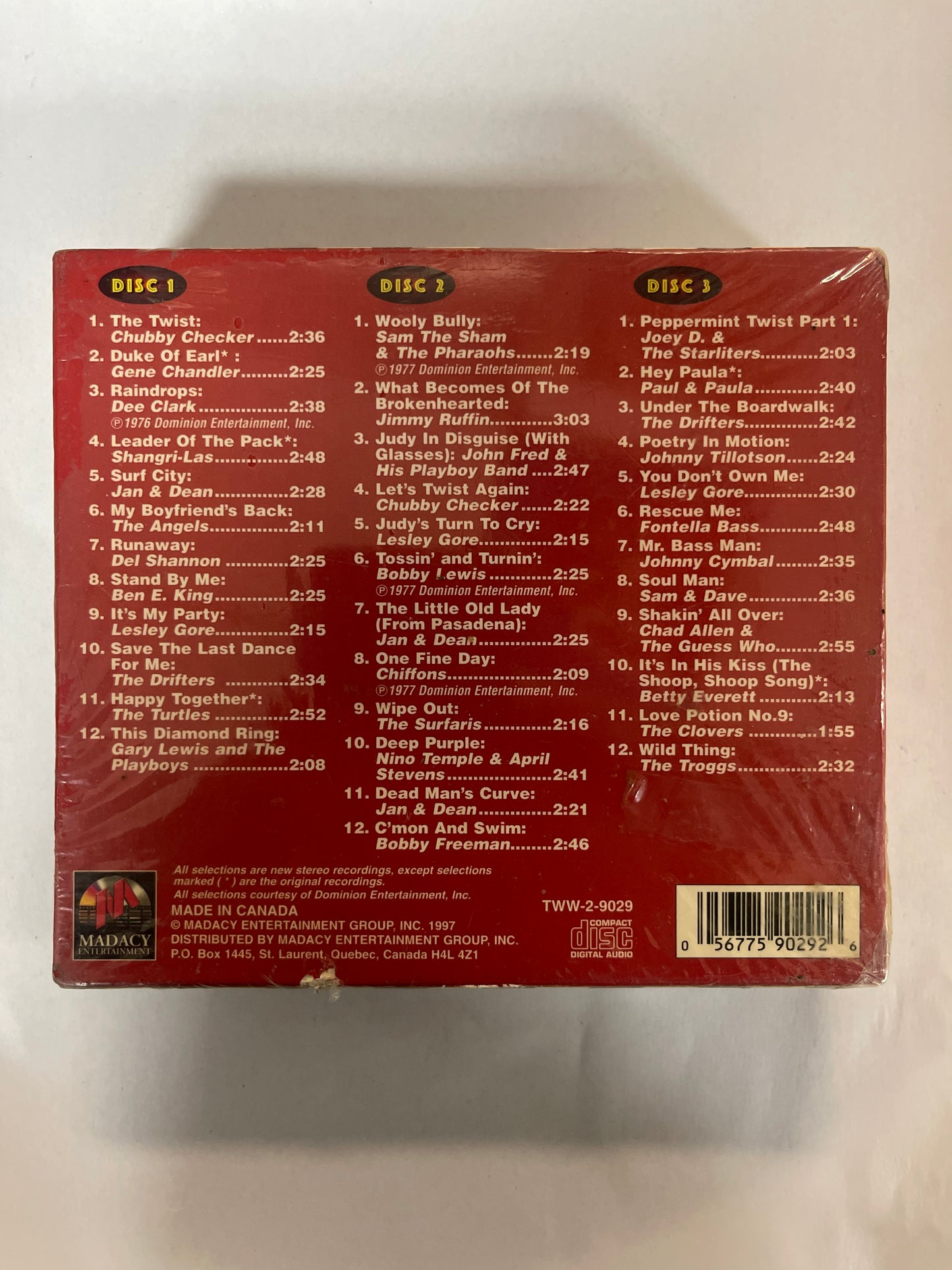 Various – Greatest 60's Rock 'n' Roll Hits 3 x CD Mint Condition