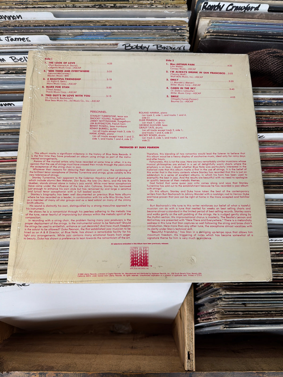 Stanley Turrentine – The Look Of Love APBL 2305 Vinyl LP VG/VG+