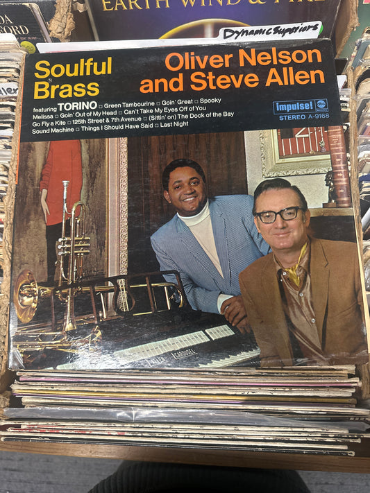 Oliver Nelson And Steve Allen  ‎– Soulful Brass Vinyl LP AS-9168 VG+/VG