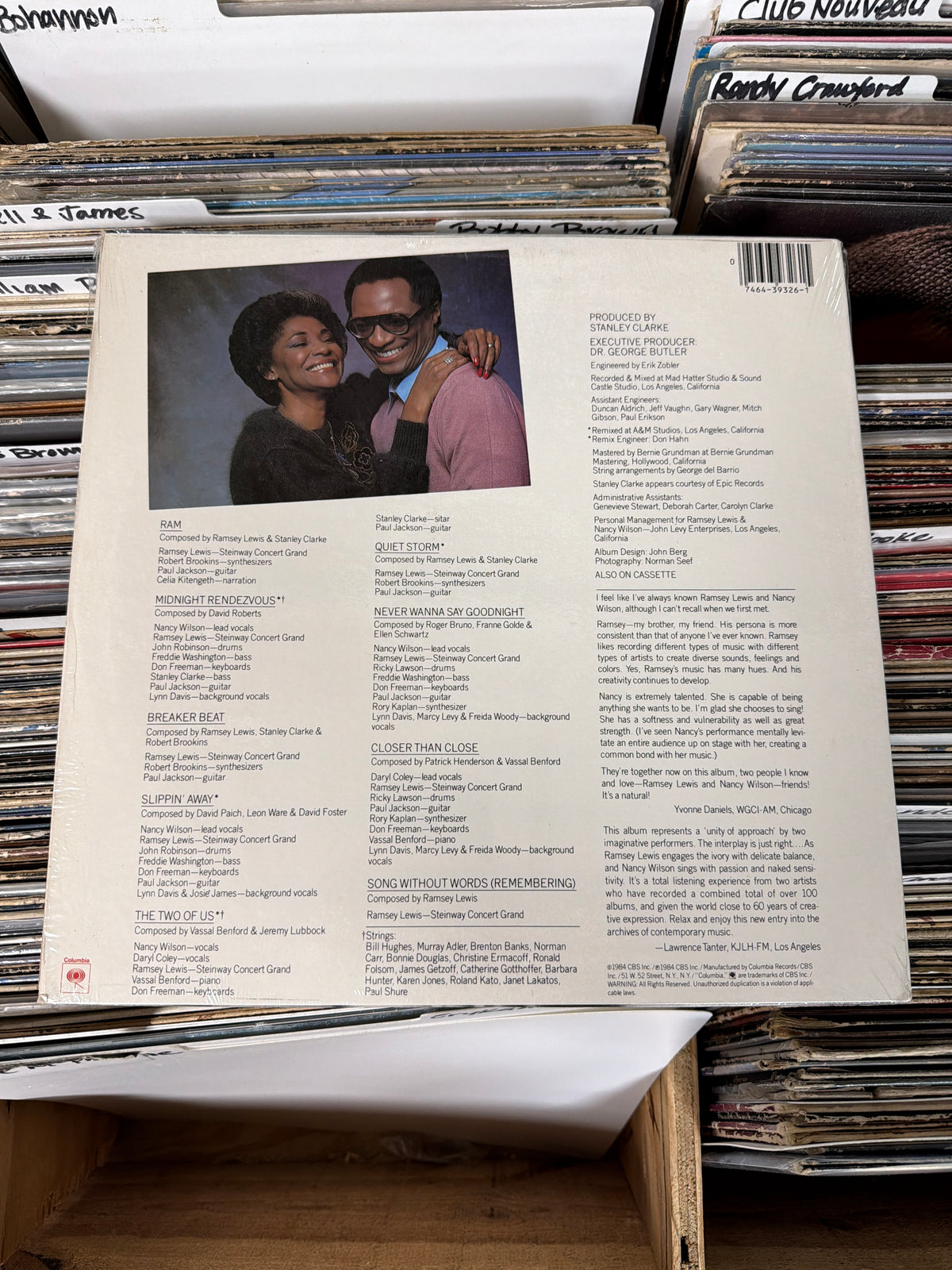 Ramsey Lewis & Nancy Wilson – The Two Of Us FC 39326 Vinyl LP VG/NM
