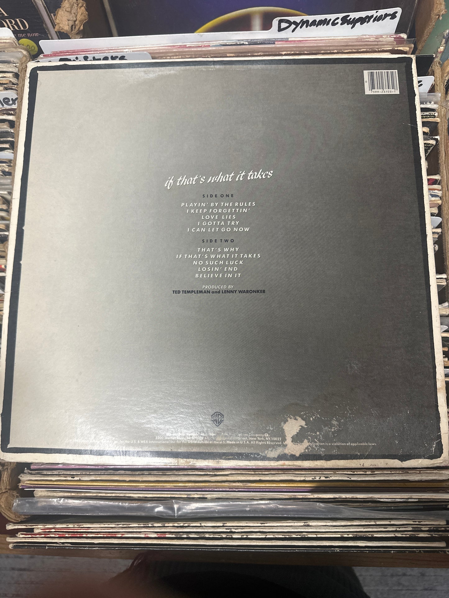 Michael McDonald ‎– If That's What It Takes Vinyl LP 1-23703 VG+/VG
