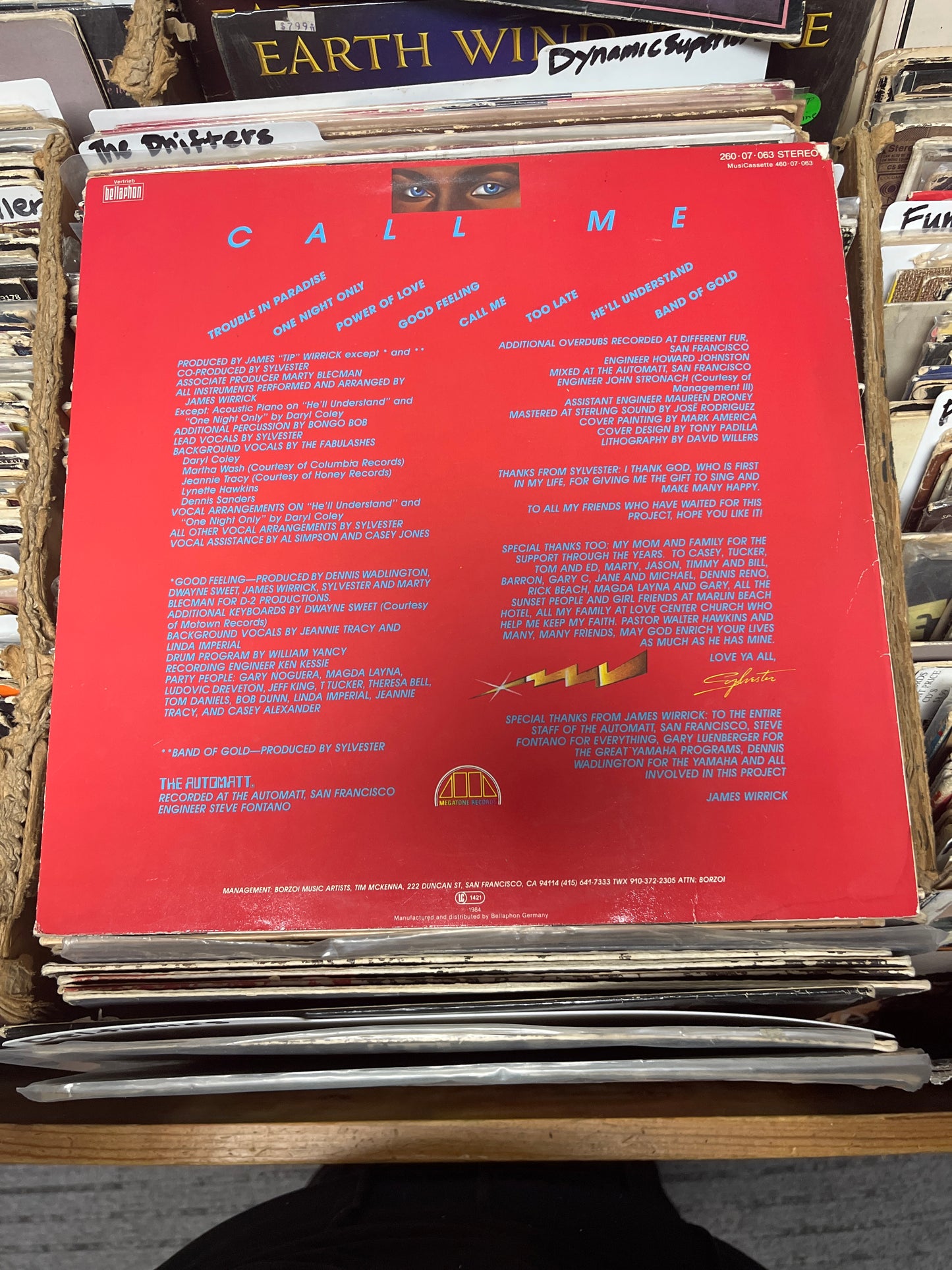 Sylvester – Call Me Vinyl LP 260·07·063 VG+/VG+