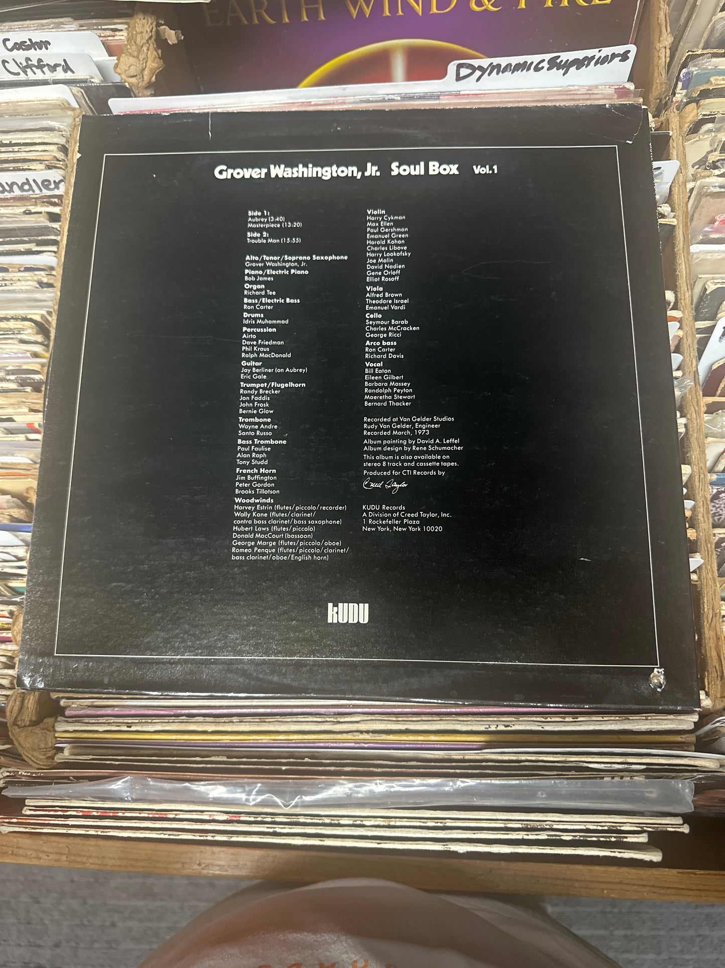 Grover Washington, Jr. ‎– Soul Box Vol.1 Vinyl LP KU-12 VG+/VG+