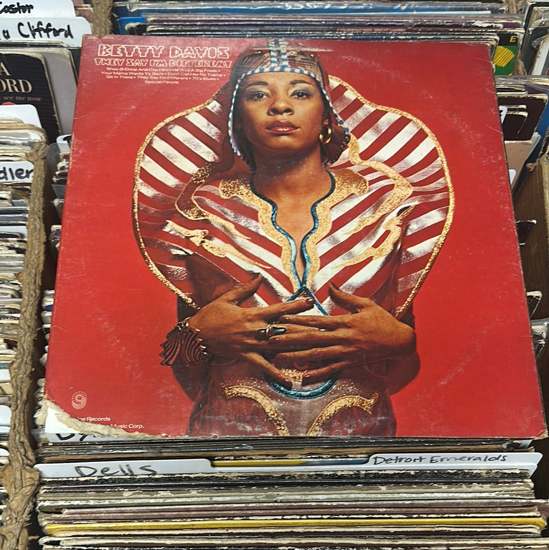 Betty Davis ‎– They Say I'm Different Vinyl LP VG/G Poster Included