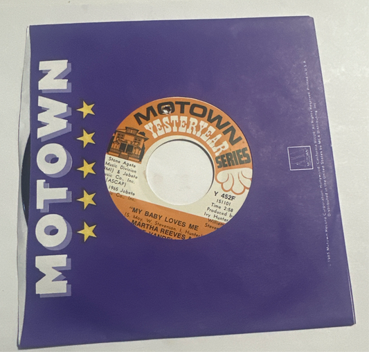 Martha Reeves & The Vandellas ‎– Nowhere To Run / My Baby Loves 7" Vinyl Y 452F VG+