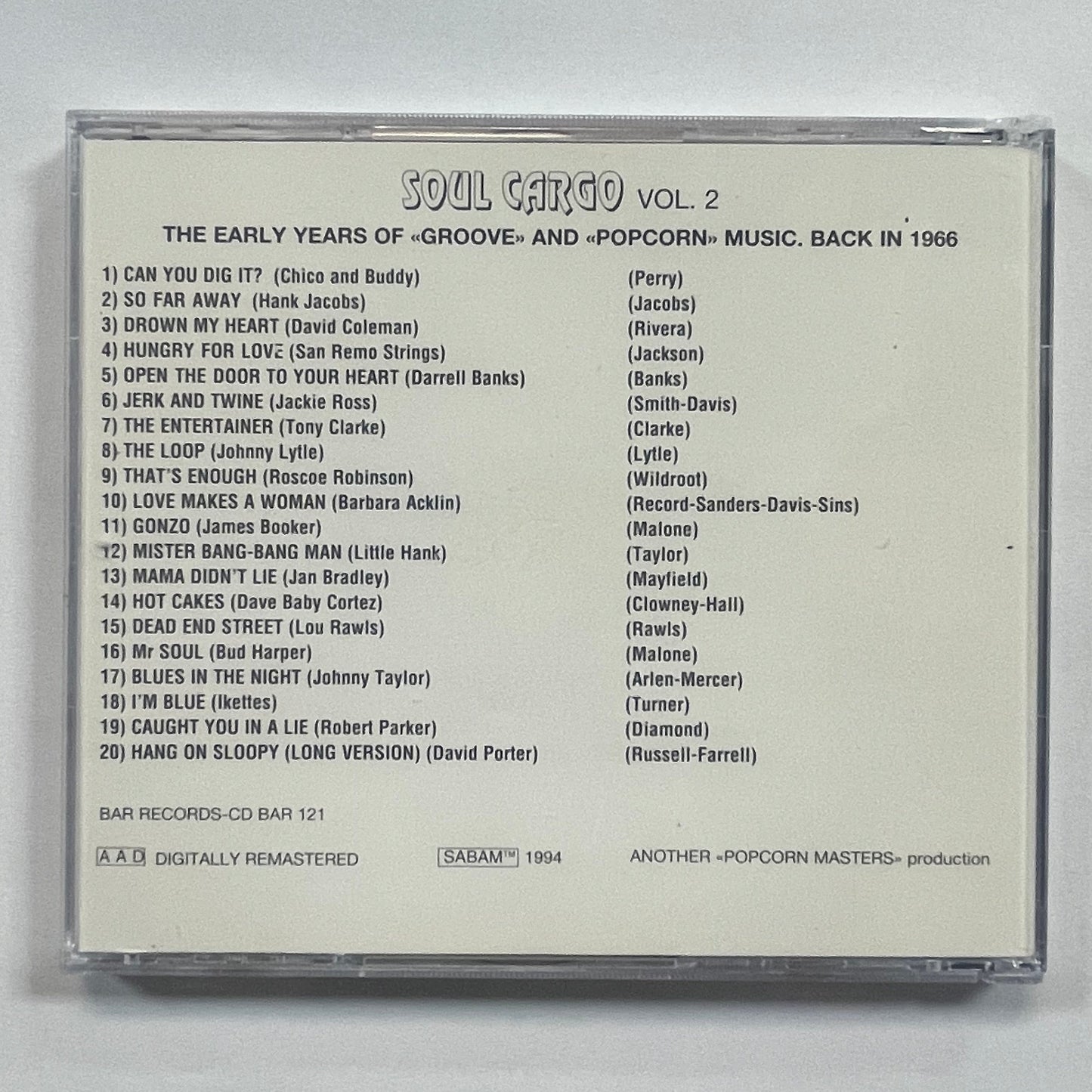 Various ‎– Soul Cargo Vol.2 CD VG+/VG+