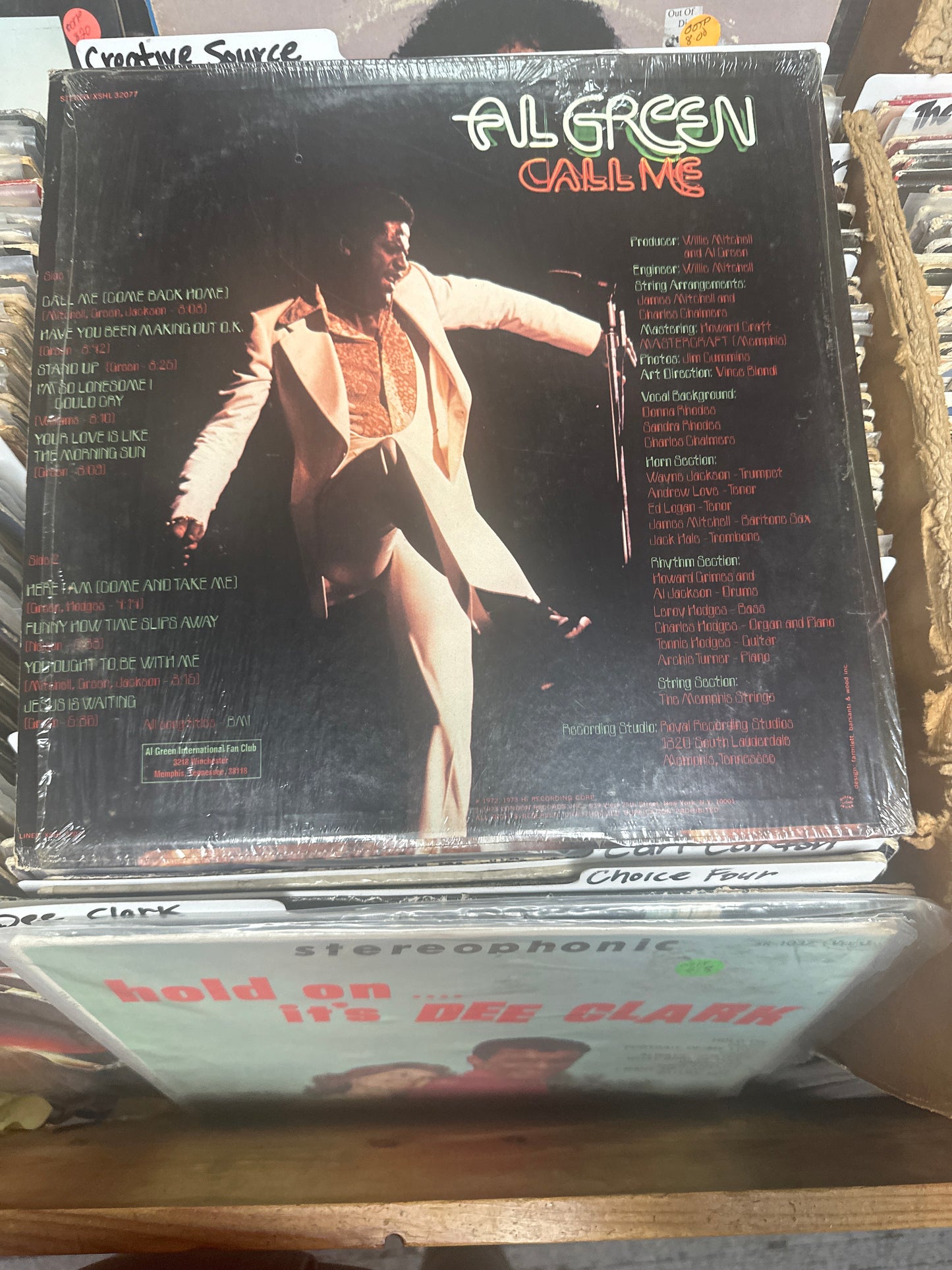 Al Green ‎– Call Me Vinyl LP XSHL 32077 Terre Haute Pressing VG+/VG+