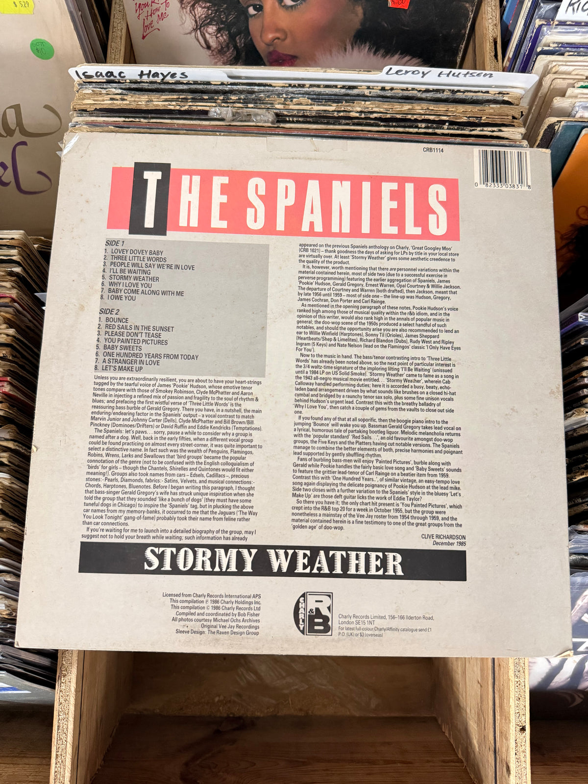The Spaniels – Stormy Weather Vinyl LP VG+/VG+