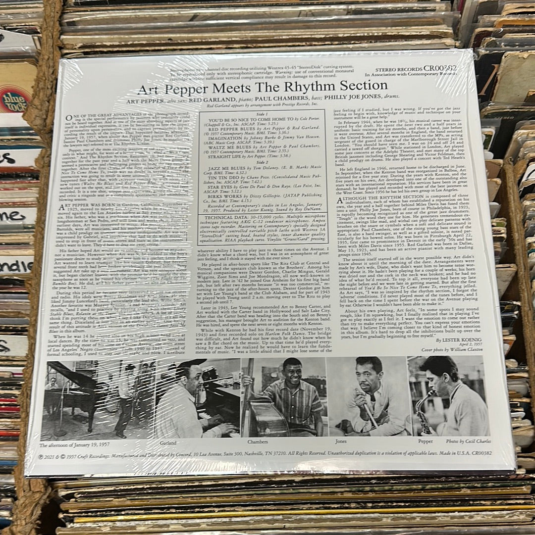 Pepper – Art Pepper Meets The Rhythm Section CR00382 180g Vinyl Lp Reissue