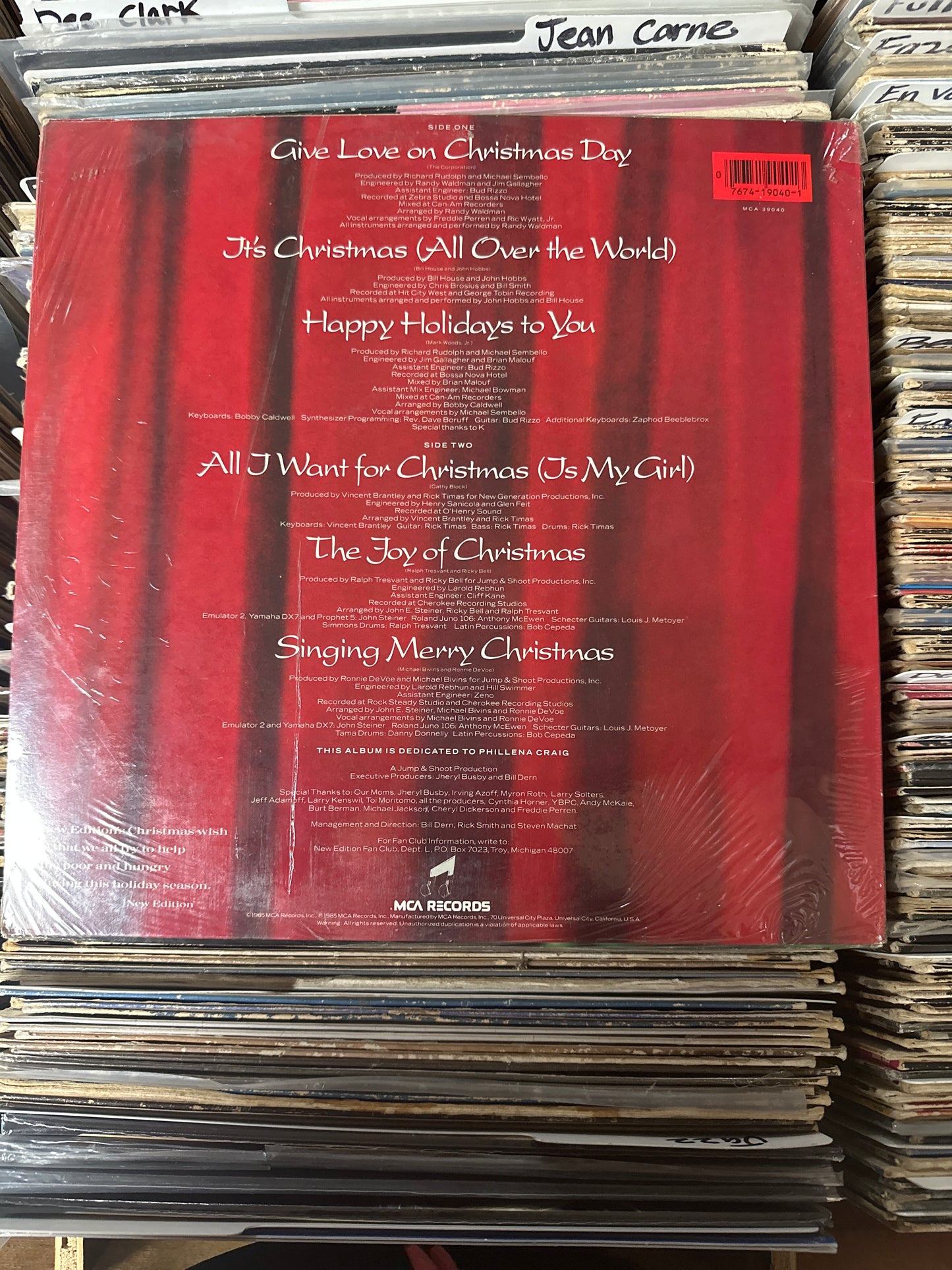 New Edition ‎– Christmas All Over The World Vinyl LP MCA-39040