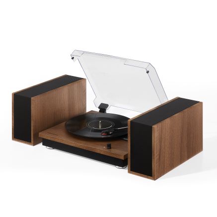 Crosley Riff Record Player With Speakers - Walnut