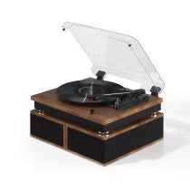 Crosley Riff Record Player With Speakers - Walnut