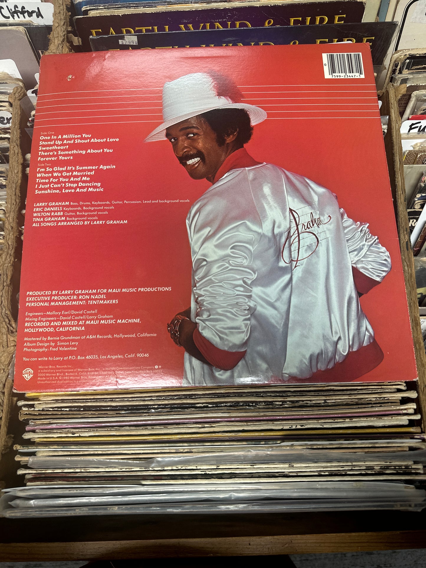 Larry Graham-One In A Million Vinyl LP BSK 3447  VG+/VG+