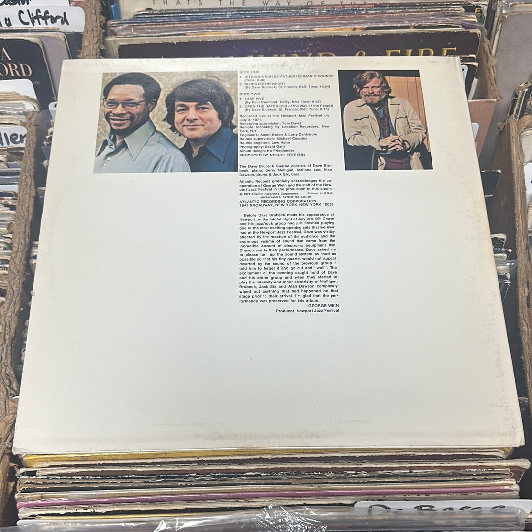 The Dave Brubeck Quartet ‎– The Last Set At Newport SD-1607 (RI) Vinyl LP VG+/VG+