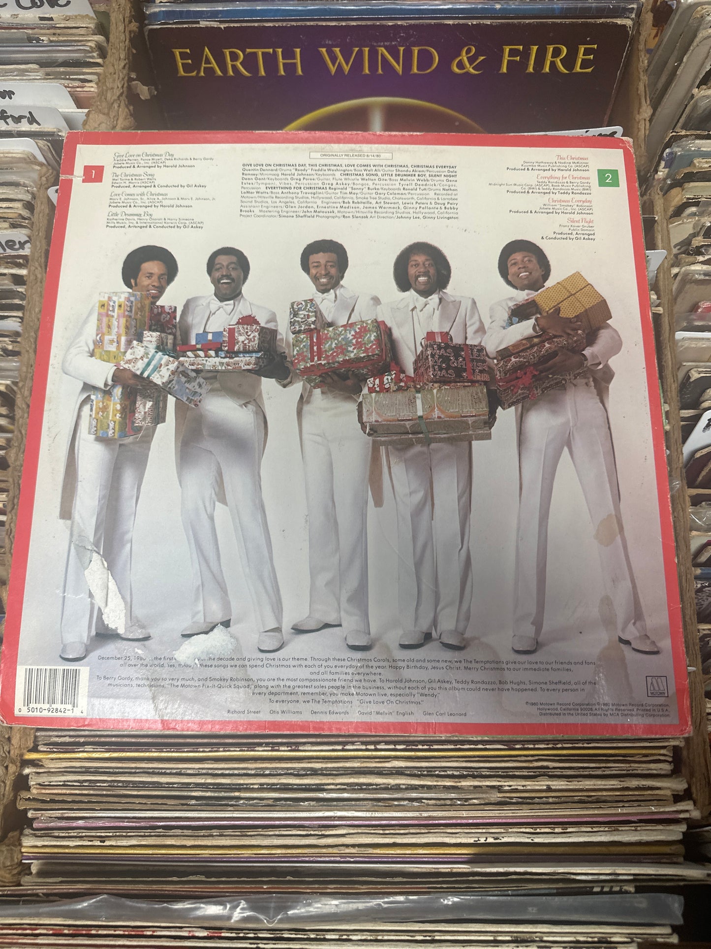 The Temptations ‎– Give Love At Christmas Vinyl LP 2842ML