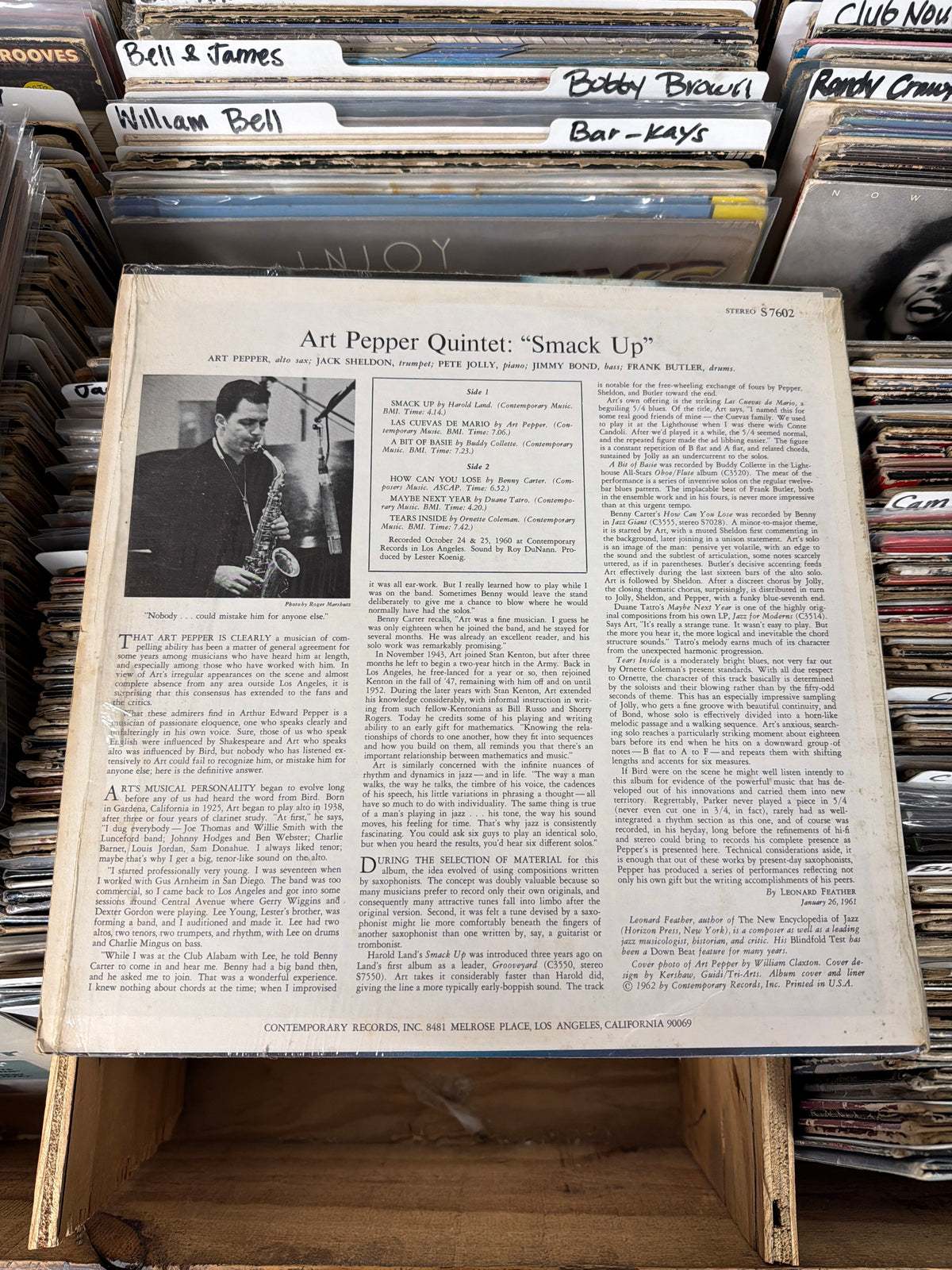 Art Pepper Quintet – Smack Up S7602 Vinyl LP VG/VG+