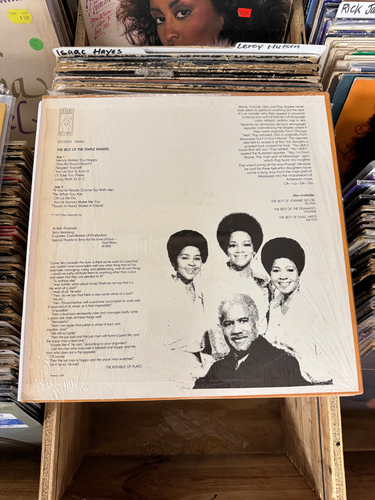 The Staple Singers – The Best Of The Staple Singers Vinyl LP STS-5523 VG+/VG+
