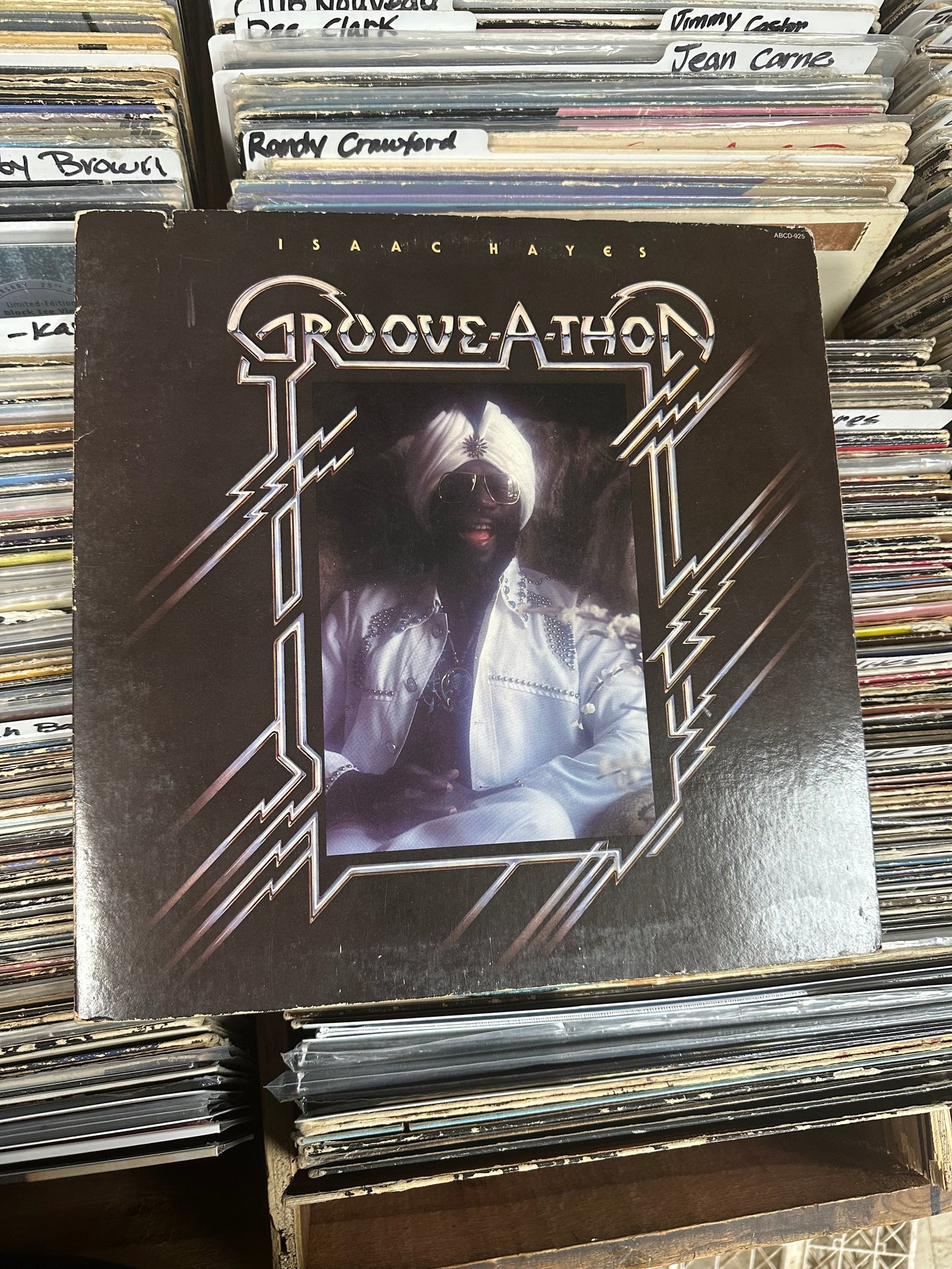 Isaac Hayes – Groove-A-Thon Vinyl LP Poster Included VG+/VG+