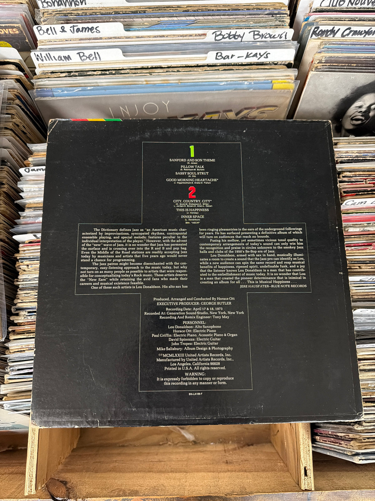 Lou Donaldson – Sassy Soul Strut BN-LA109-F Vinyl LP VG/VG