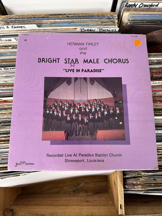 Herman Finley And The Bright Star Male Chorus – Live In Paradise LPS-0189 Vinyl LP NM/VG+