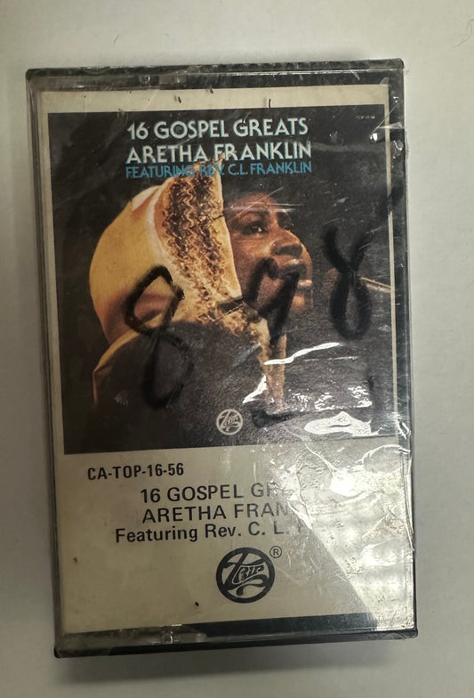 Aretha Franklin Featuring Rev. C.L. Franklin* ‎– 16 Gospel Greats Cassette