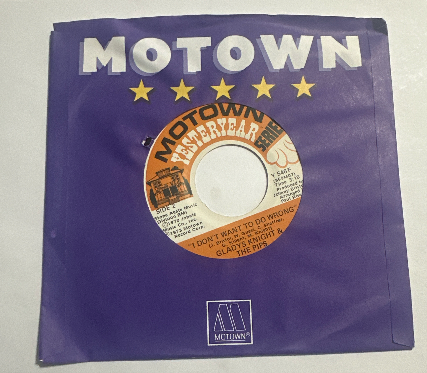Gladys Knight & The Pips* – If I Were Your Woman / I Don't Want To Do Wrong 7" Vinyl   Y 546F VG+