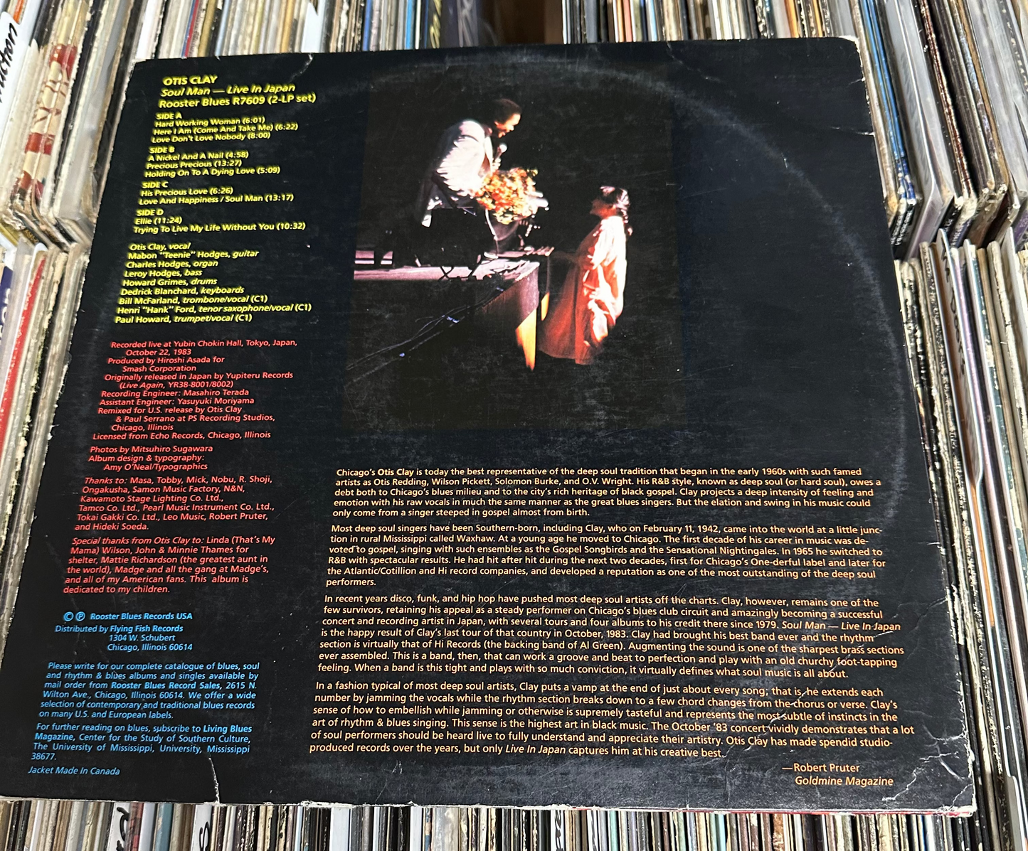 Otis Clay ‎– Soul Man - Live In Japan 2x Vinyl LP R7609 VG+/VG+