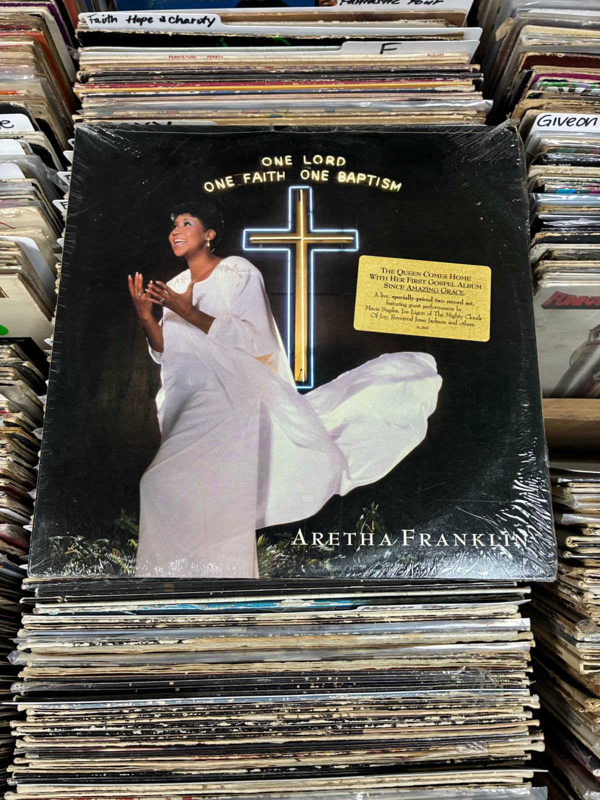 Aretha Franklin ‎– One Lord, One Faith, One Baptism 2xVinyl LP AL-8497 VG+/VG+