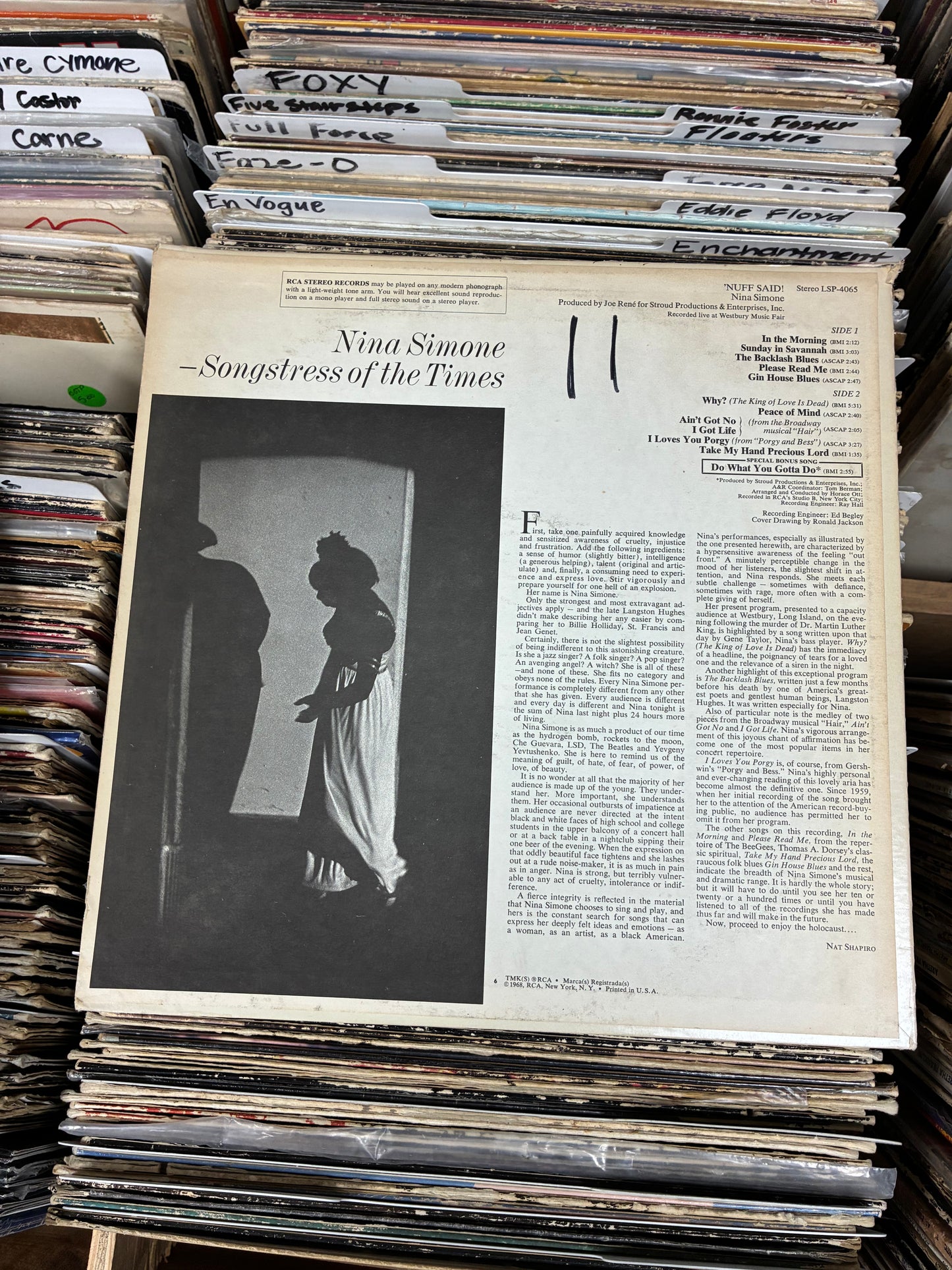Nina Simone – 'Nuff Said! Vinyl LP WPRS 2840 VG+/VG+