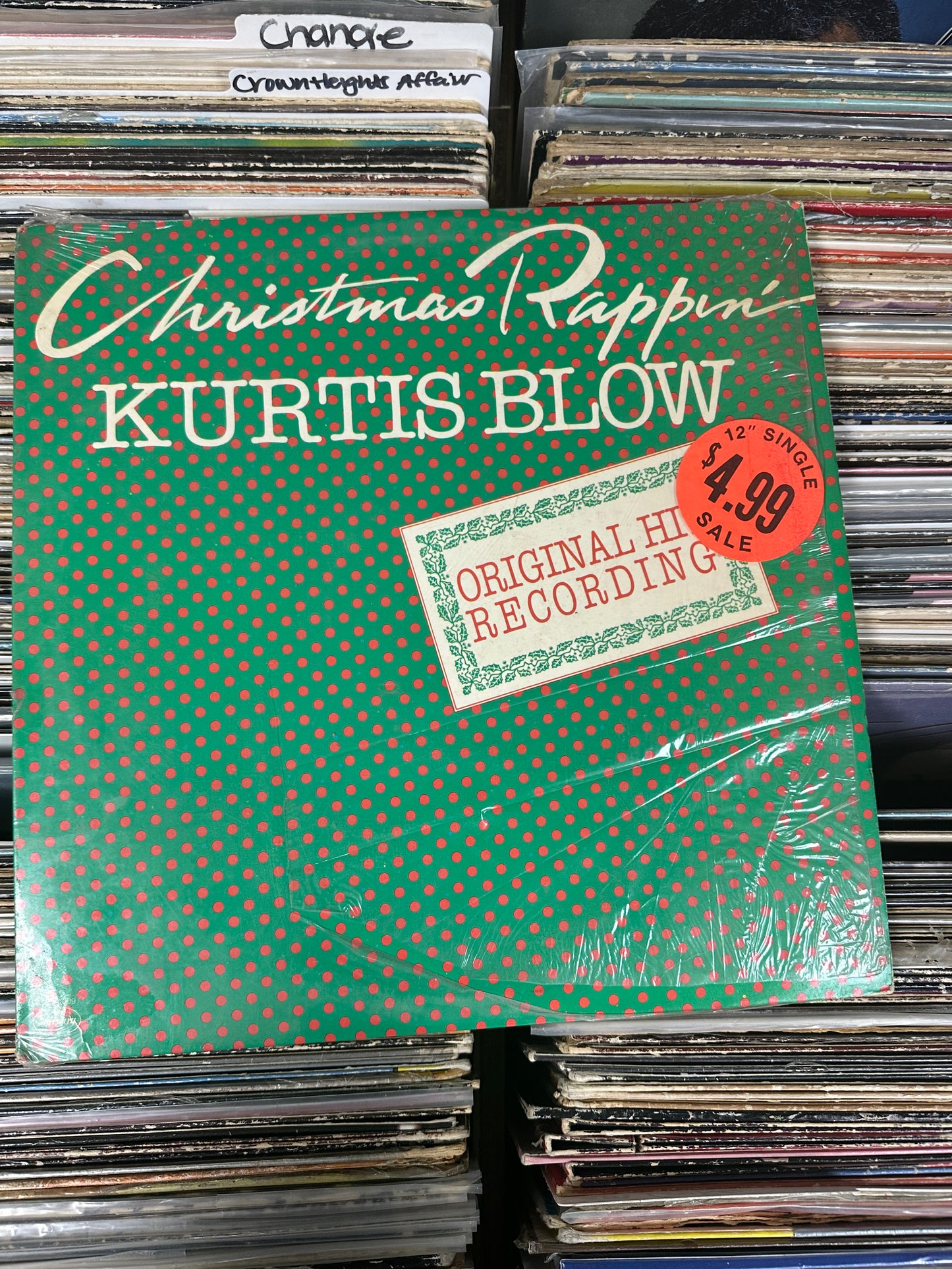 Kurtis Blow ‎– Christmas Rappin' 12" Vinyl LP VG+/VG+